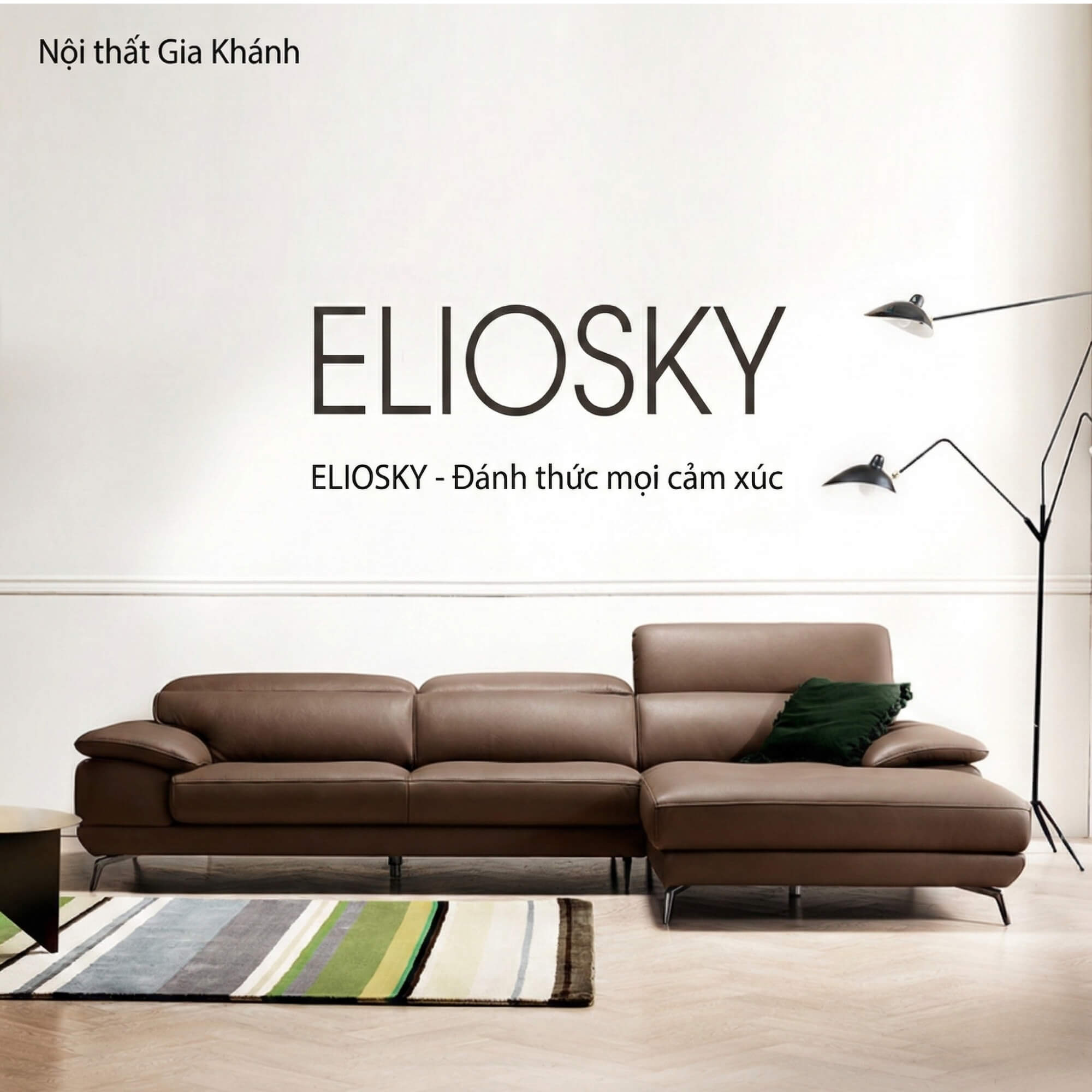 Sofa ELIOSKY - Sofa Góc Có Tựa Đầu Thông Minh Thư Giãn Êm Như Mây
