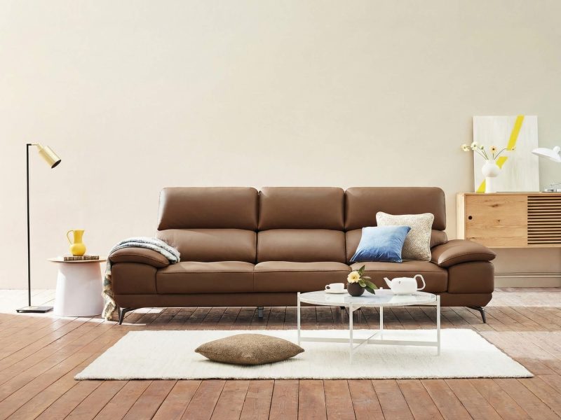 Sofa ELIOTT - Sofa Da Tối Giản Cho Phòng Khách Trẻ Trung