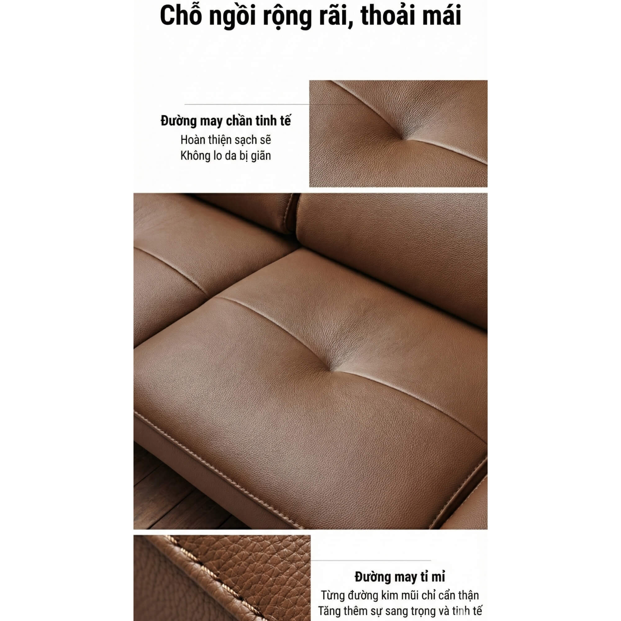 Sofa ELIOTT - Sofa Da Tối Giản Cho Phòng Khách Trẻ Trung 