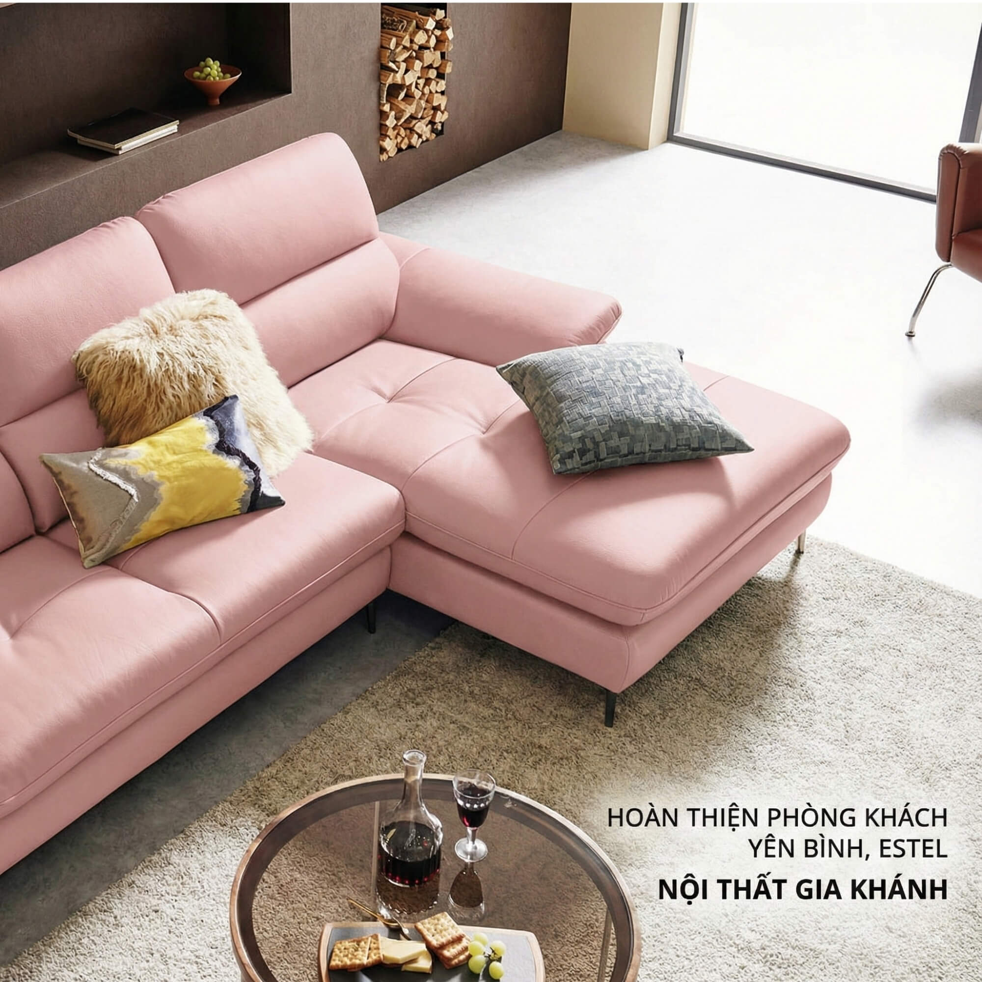 Sofa ESTEL – Sofa Góc Bọc Da Cao Cấp Hiện Đại Và Êm Ái