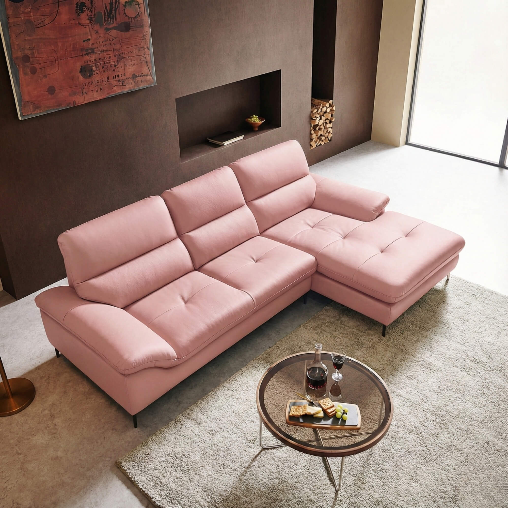Sofa ESTEL – Sofa Góc Bọc Da Cao Cấp Hiện Đại Và Êm Ái