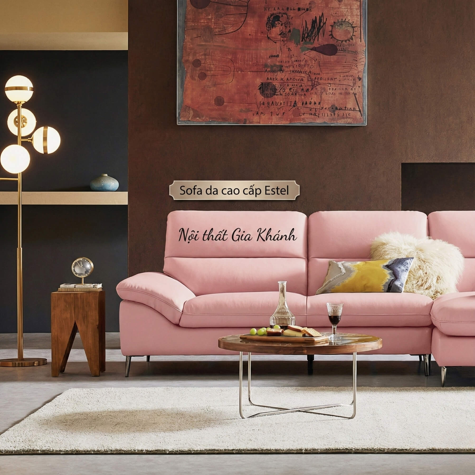Sofa ESTEL – Sofa Góc Bọc Da Cao Cấp Hiện Đại Và Êm Ái