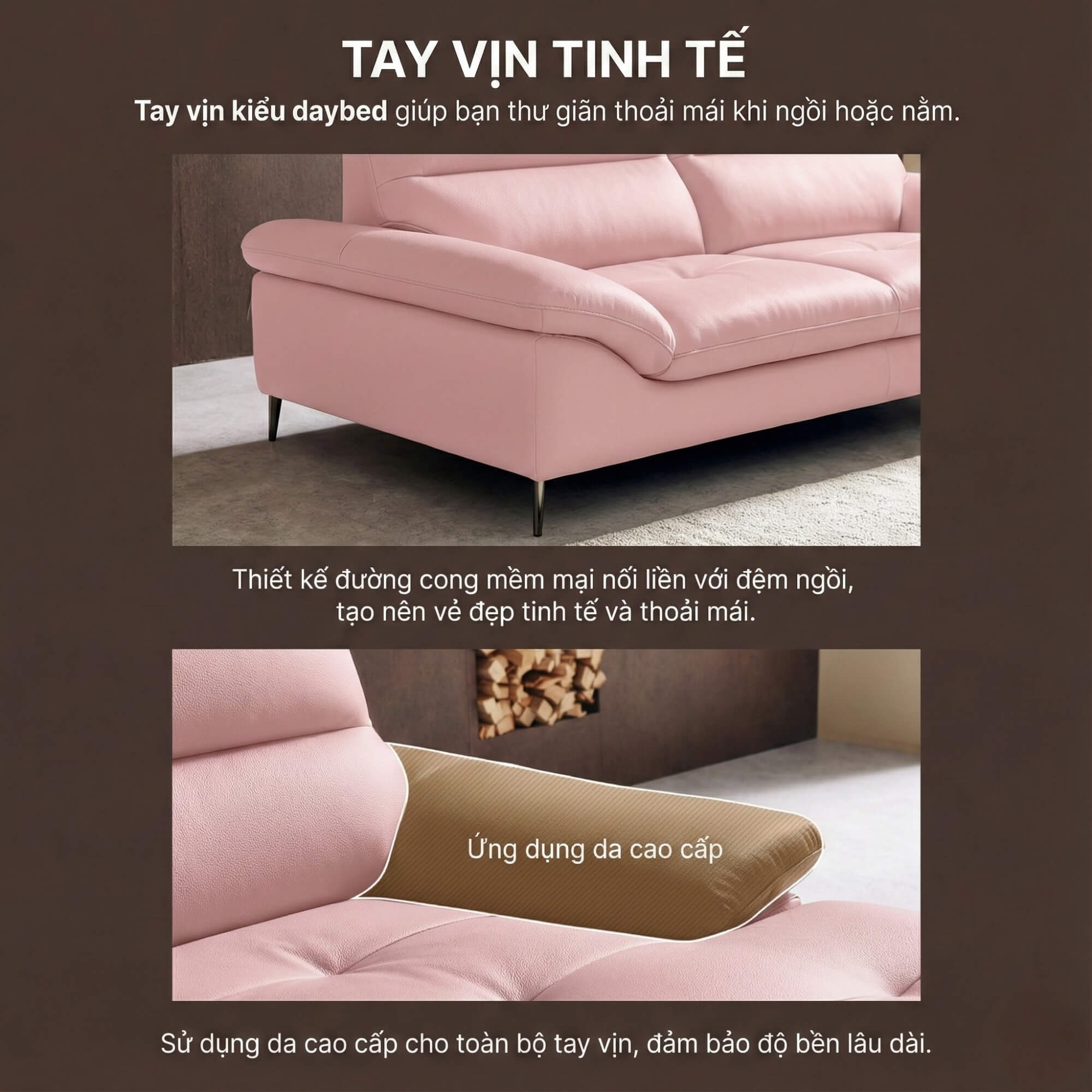 Sofa ESTEL – Sofa Góc Bọc Da Cao Cấp Hiện Đại Và Êm Ái