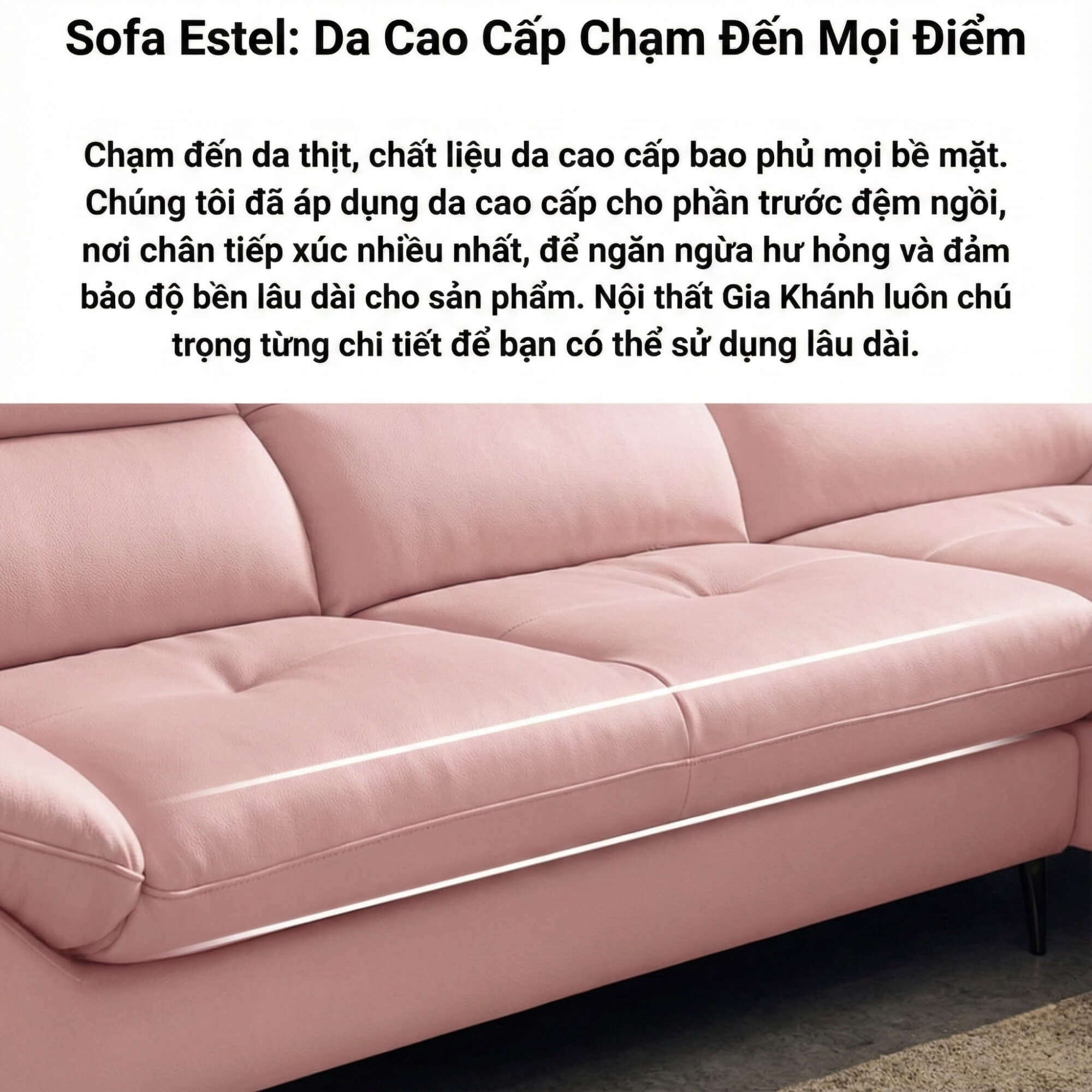 Sofa ESTEL – Sofa Góc Bọc Da Cao Cấp Hiện Đại Và Êm Ái