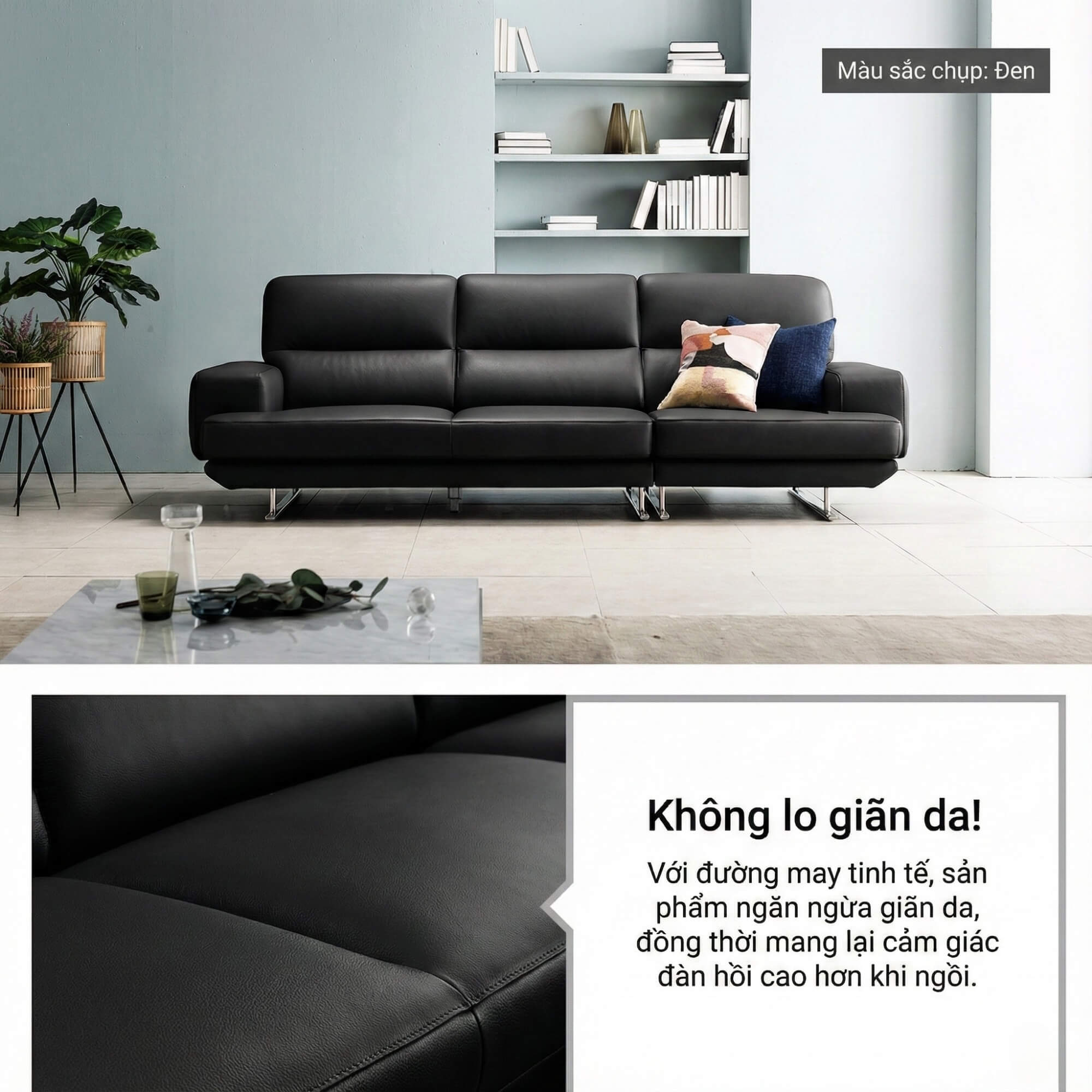 Sofa ETHEREAL - Sofa Băng Bọc Da Thiết kế Mạnh Mẽ, Sang Trọng