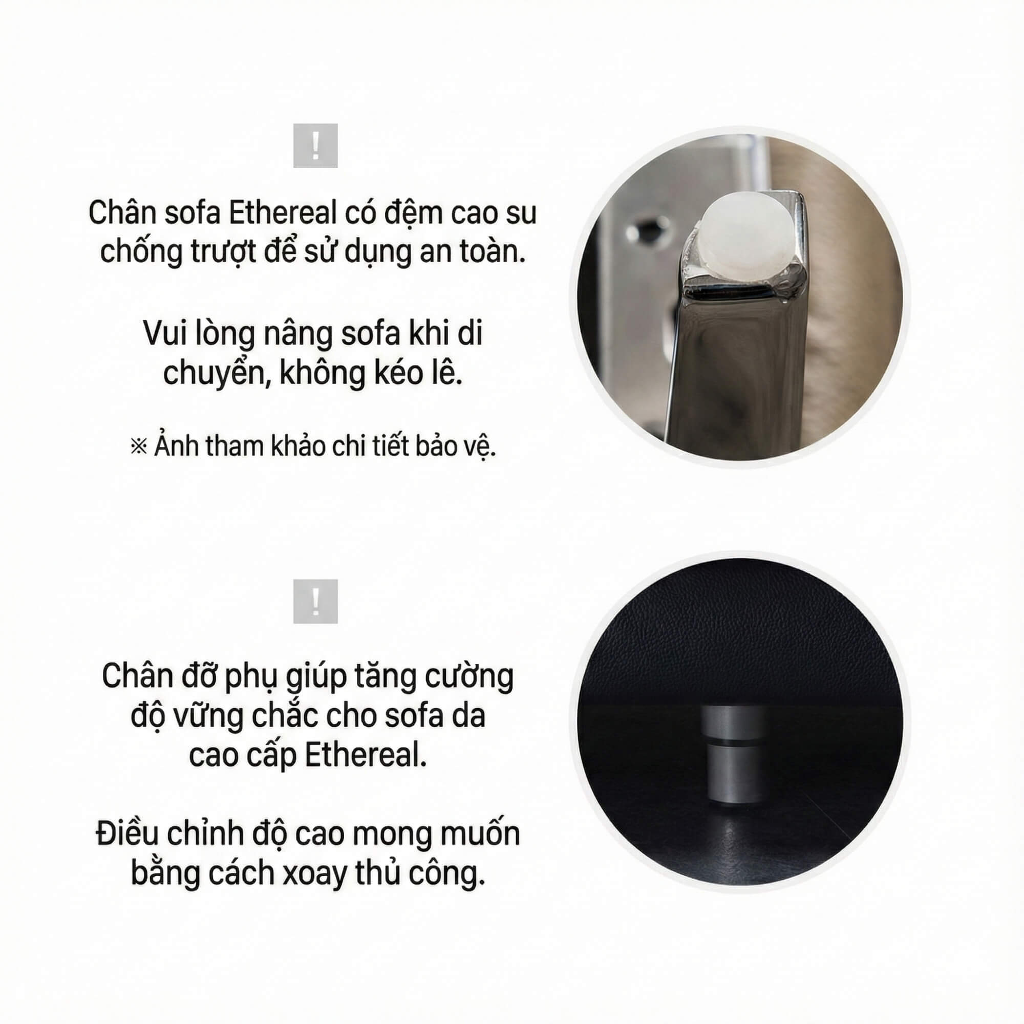 Sofa ETHEREAL - Sofa Băng Bọc Da Thiết kế Mạnh Mẽ, Sang Trọng