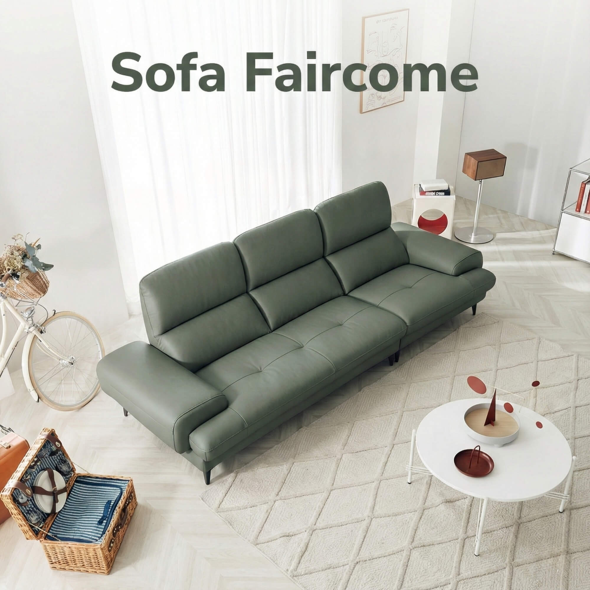 Sofa FAIRCOME - Sofa Băng Bọc Da Êm Ái Đem Đến Thoải Mái