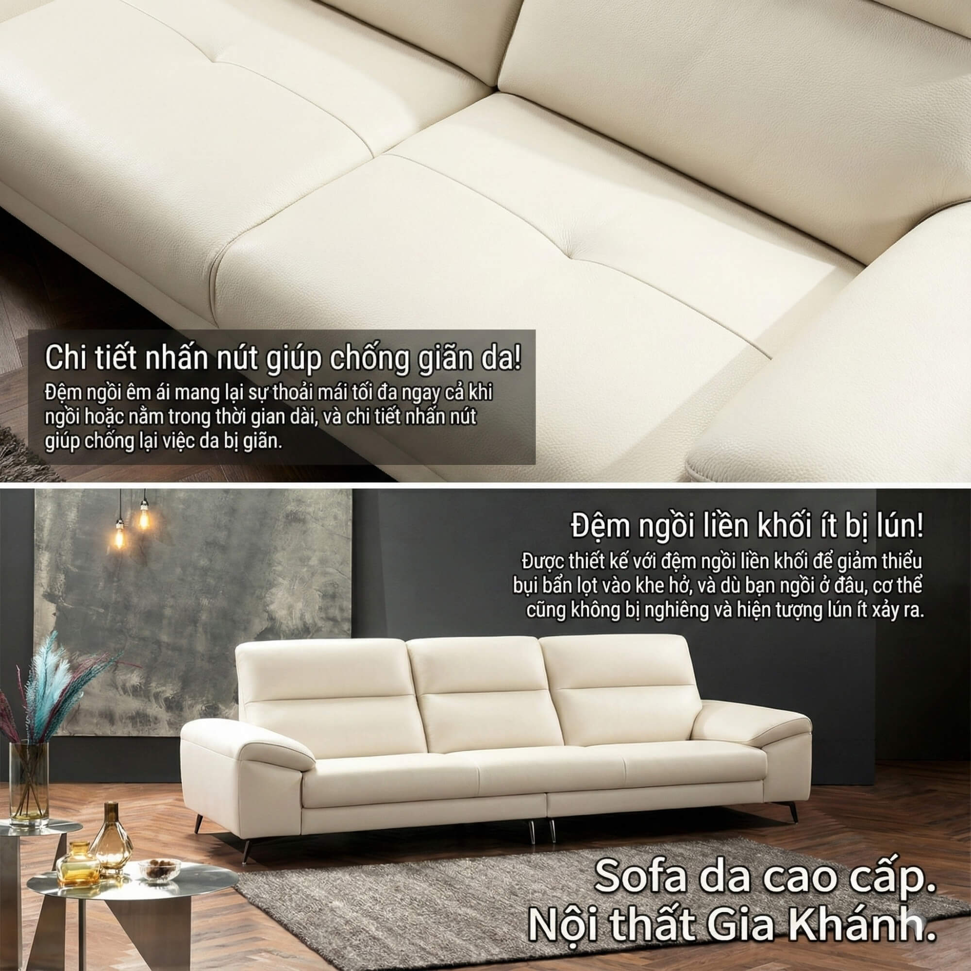 Sofa FORMORY - Sofa Da Dáng Văng Thư Giãn Cho Phòng Khách