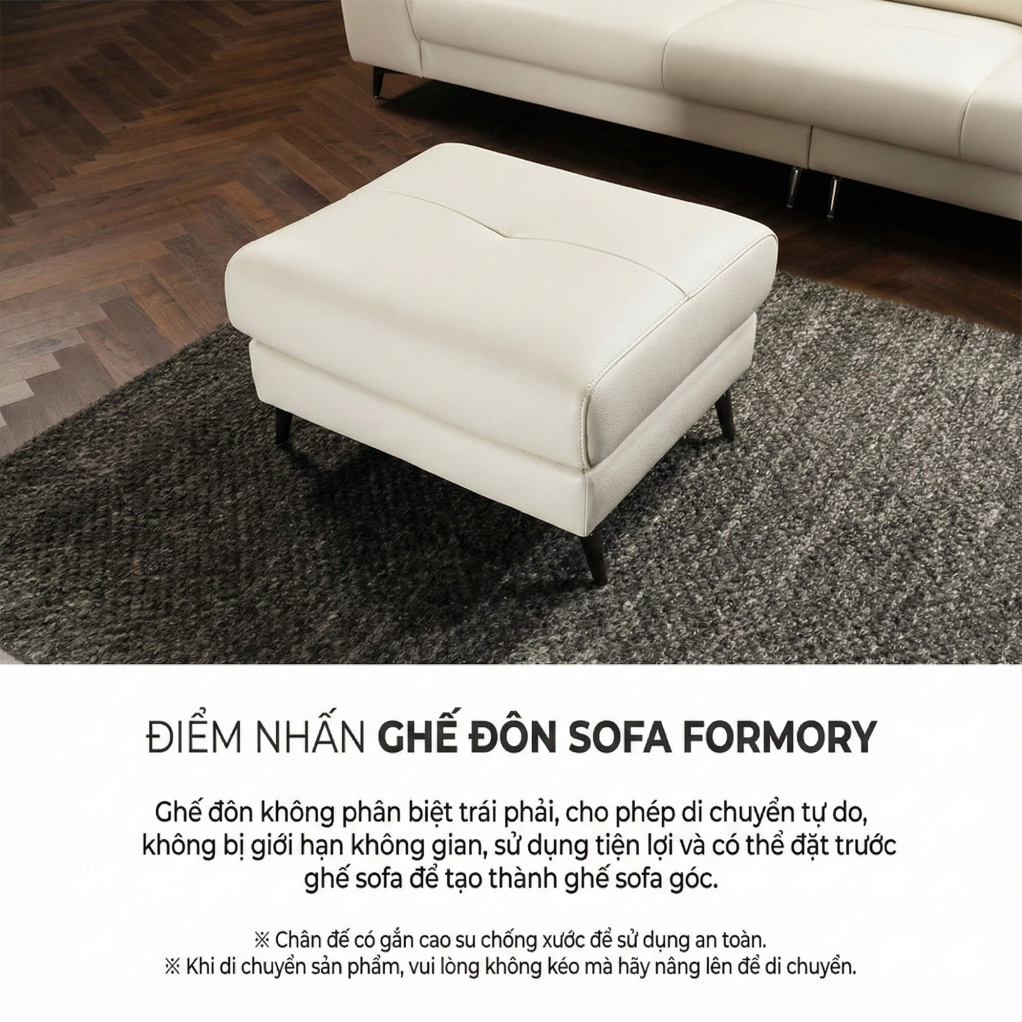 Sofa FORMORY - Sofa Da Dáng Văng Thư Giãn Cho Phòng Khách