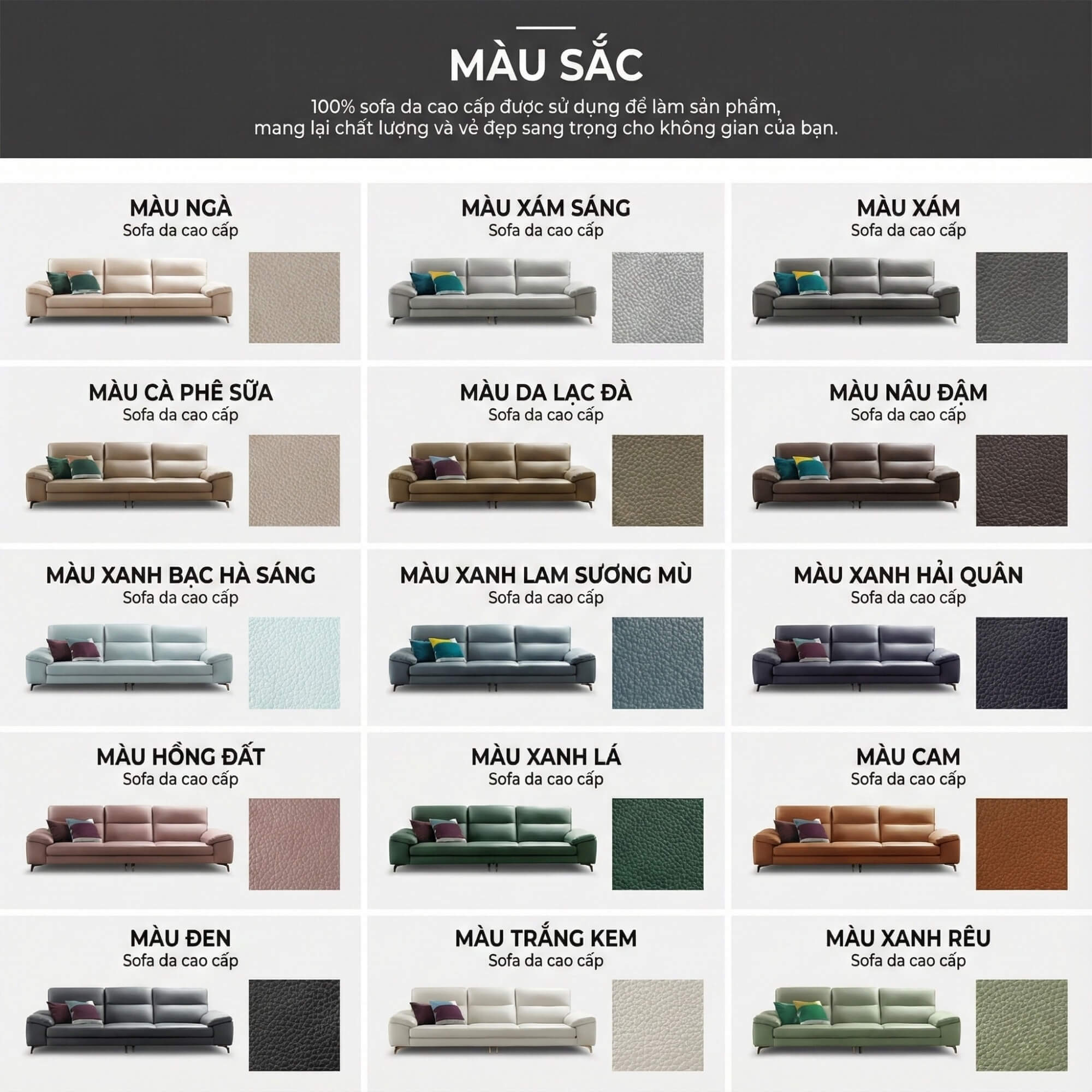 Sofa FORMORY - Sofa Da Dáng Văng Thư Giãn Cho Phòng Khách