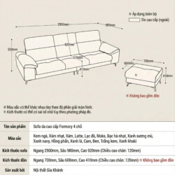 Sofa FORMORY - Sofa Da Dáng Văng Thư Giãn Cho Phòng Khách