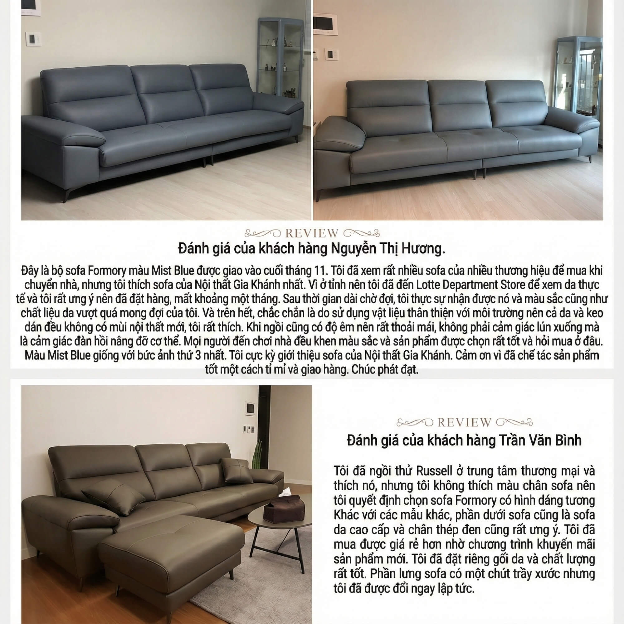Sofa FORMORY - Sofa Da Dáng Văng Thư Giãn Cho Phòng Khách