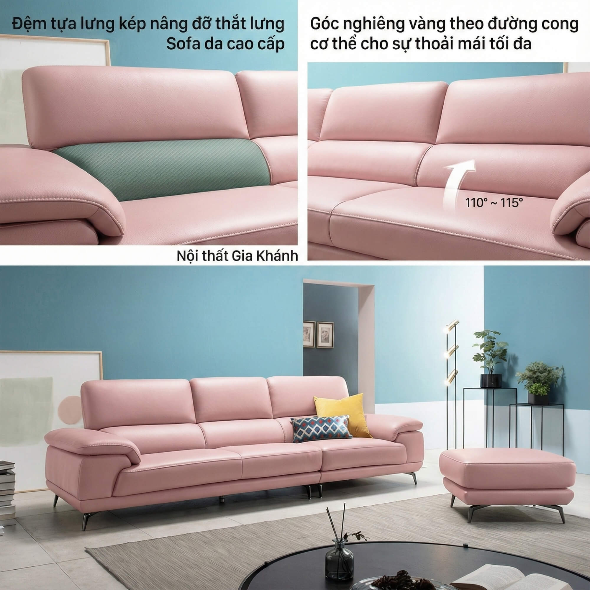 Sofa FURNISH - Sofa Băng Bọc Da Thiết Kế Tinh Tế Cho Phòng Khách Tối Giản