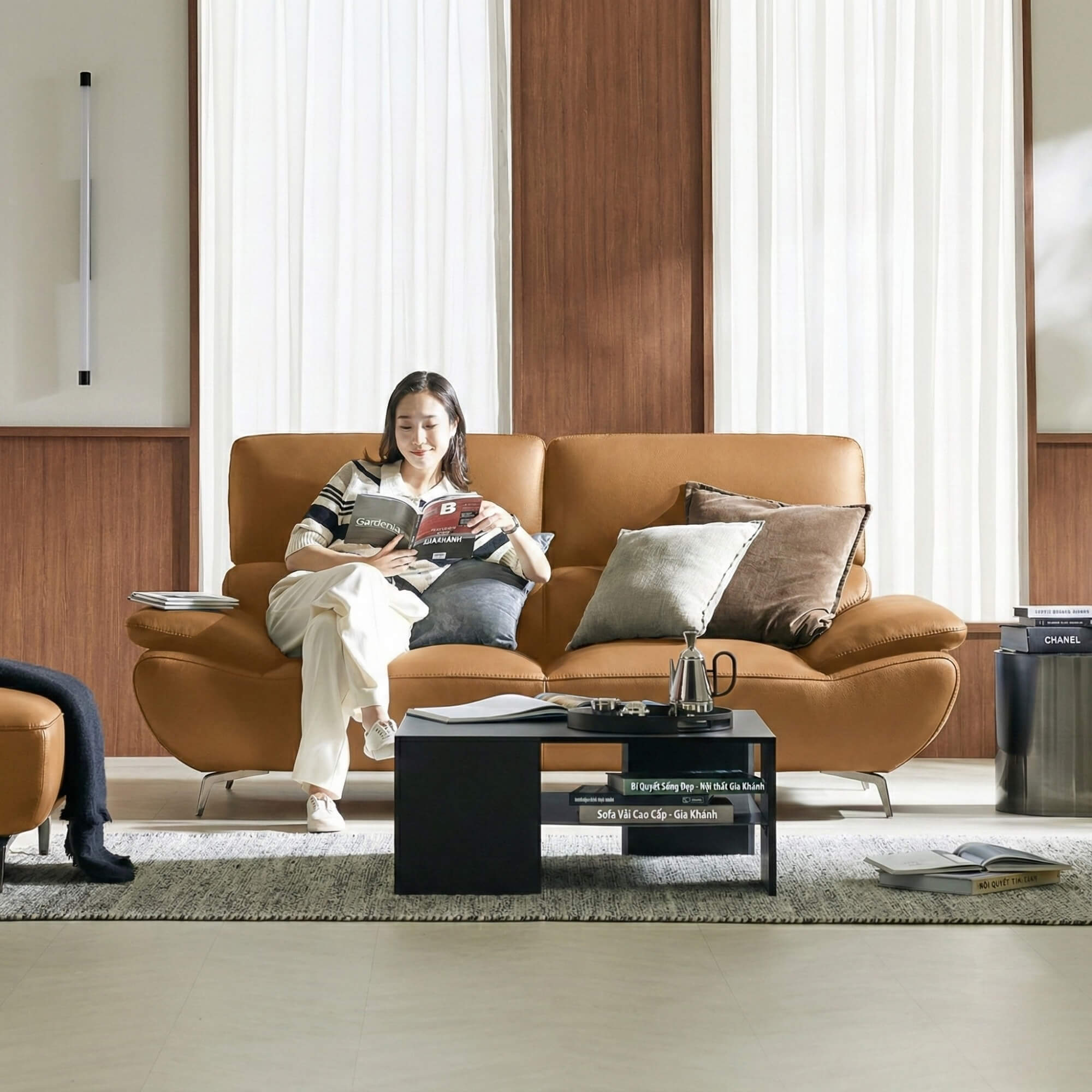 Sofa GARDENIA - Sofa Băng 2 Chỗ Nhỏ Gọn Cho Phòng Khách Mini 