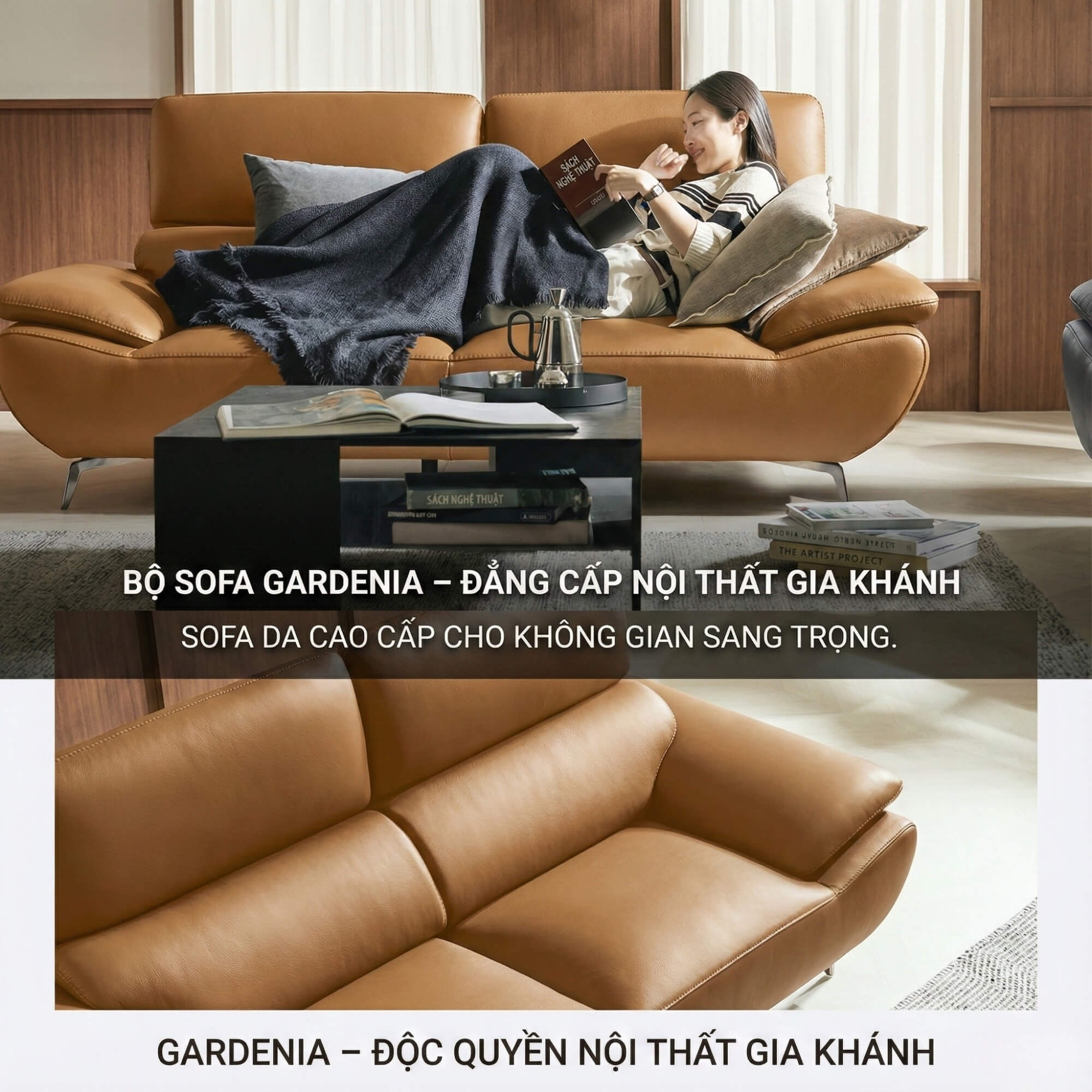 Sofa GARDENIA - Sofa Băng 2 Chỗ Nhỏ Gọn Cho Phòng Khách Mini 