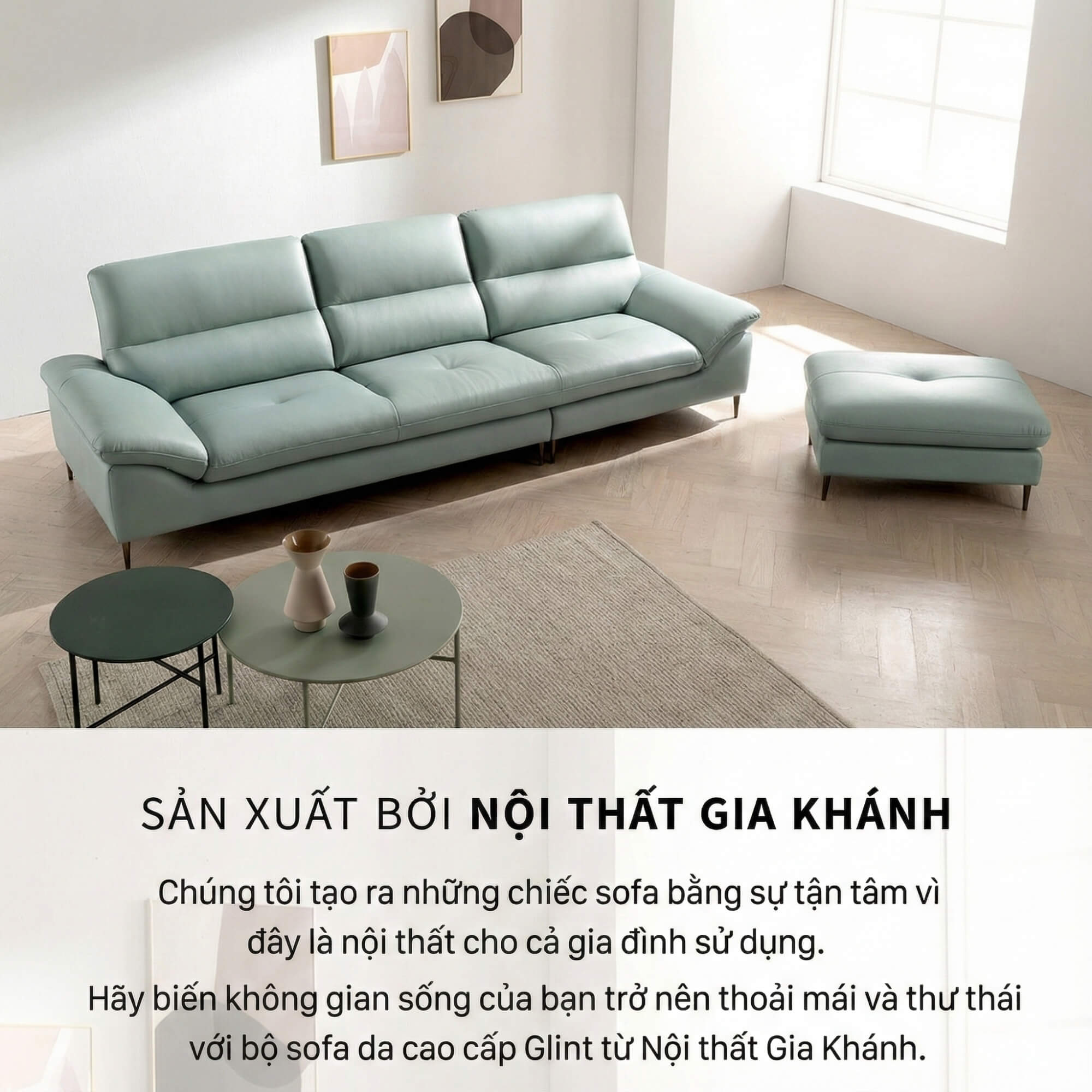 Sofa GLINT – Sofa Da Dáng Băng Hiện Đại Êm Ái Khi Thư Giãn