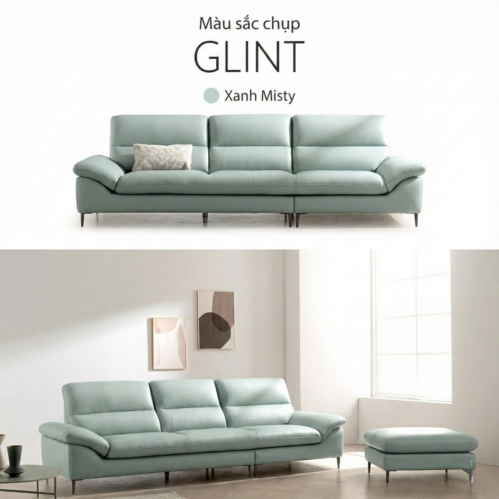 Sofa GLINT – Sofa Da Dáng Băng Hiện Đại Êm Ái Khi Thư Giãn
