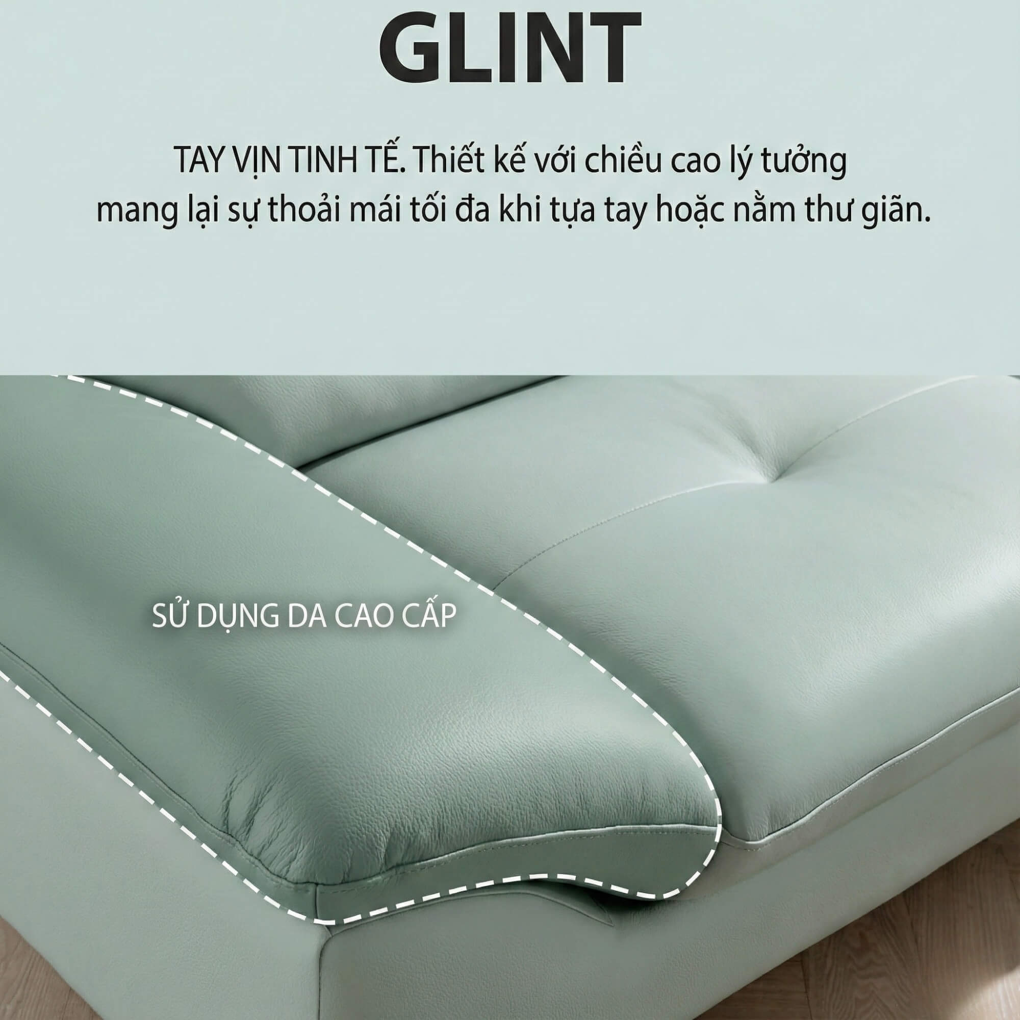 Sofa GLINT – Sofa Da Dáng Băng Hiện Đại Êm Ái Khi Thư Giãn