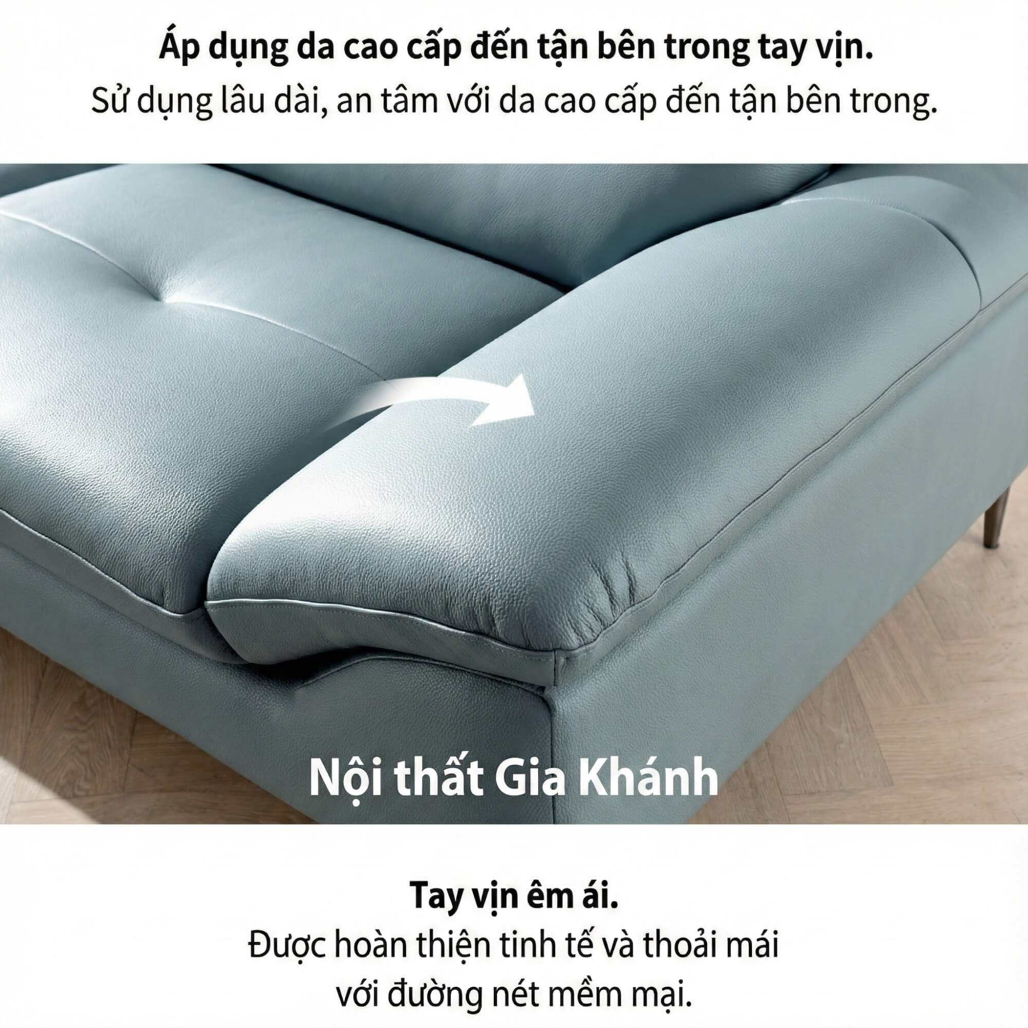 Sofa GLINT – Sofa Da Dáng Băng Hiện Đại Êm Ái Khi Thư Giãn
