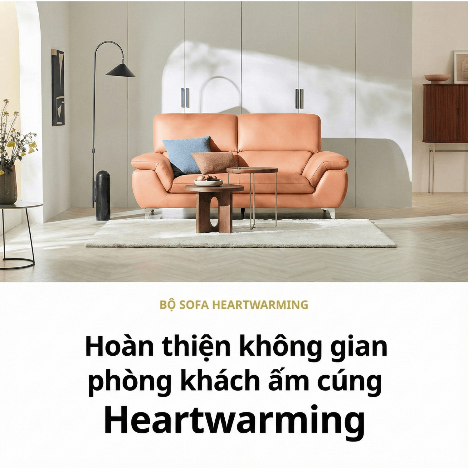 Sofa HEARTWARMING - Sofa Băng 2 Chỗ Bọc Da Ấm Áp Cho Gia Đình
