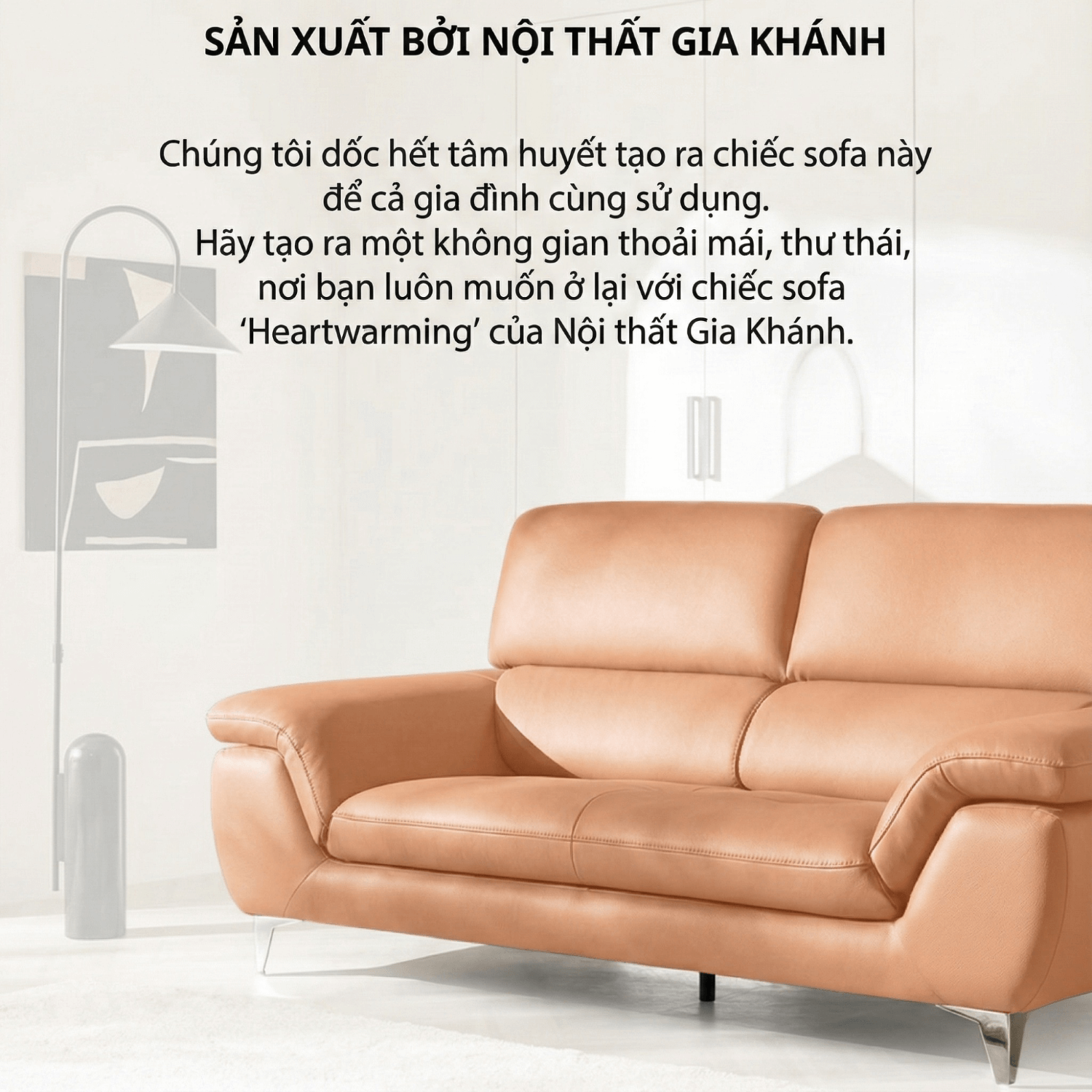 Sofa HEARTWARMING - Sofa Băng 2 Chỗ Bọc Da Ấm Áp Cho Gia Đình