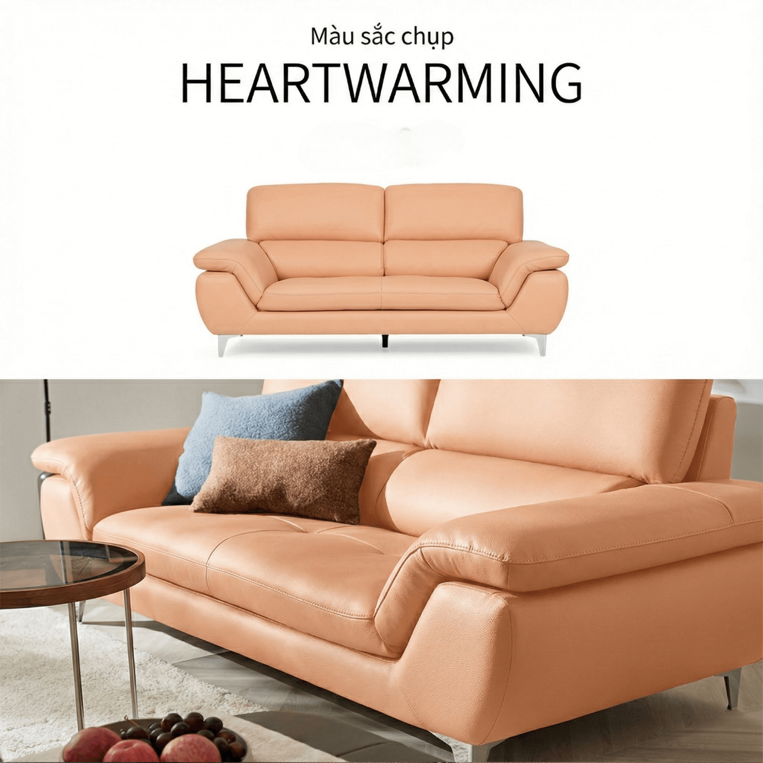 Sofa HEARTWARMING - Sofa Băng 2 Chỗ Bọc Da Ấm Áp Cho Gia Đình