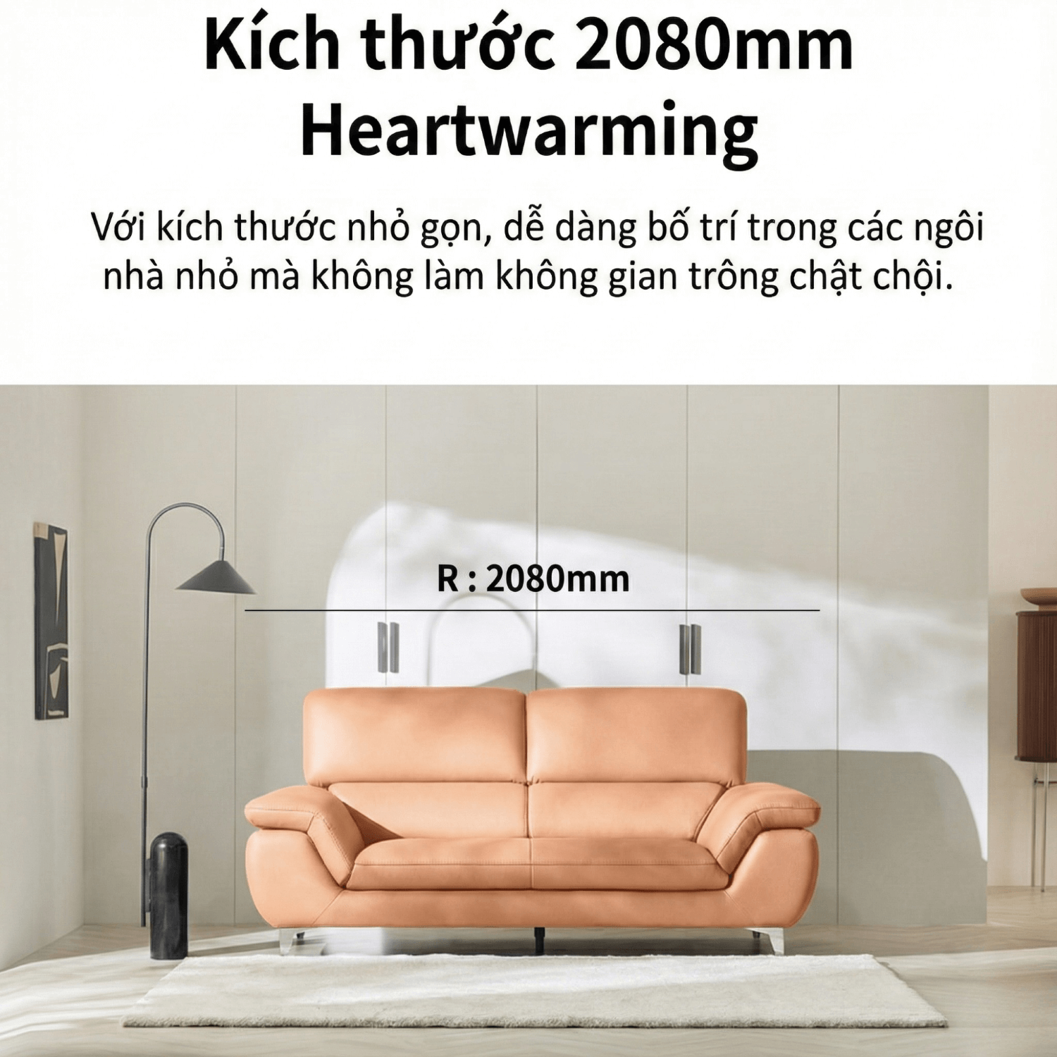 Sofa HEARTWARMING - Sofa Băng 2 Chỗ Bọc Da Ấm Áp Cho Gia Đình