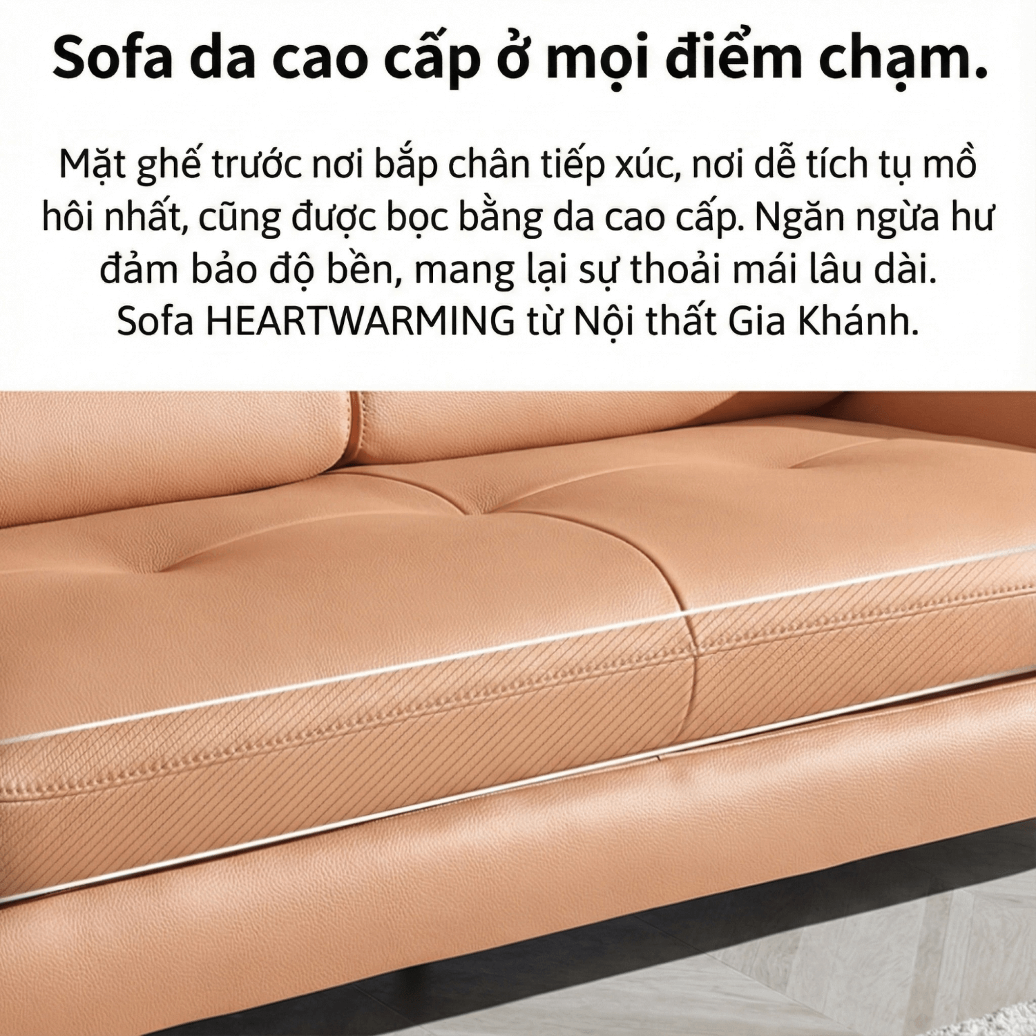 Sofa HEARTWARMING - Sofa Băng 2 Chỗ Bọc Da Ấm Áp Cho Gia Đình