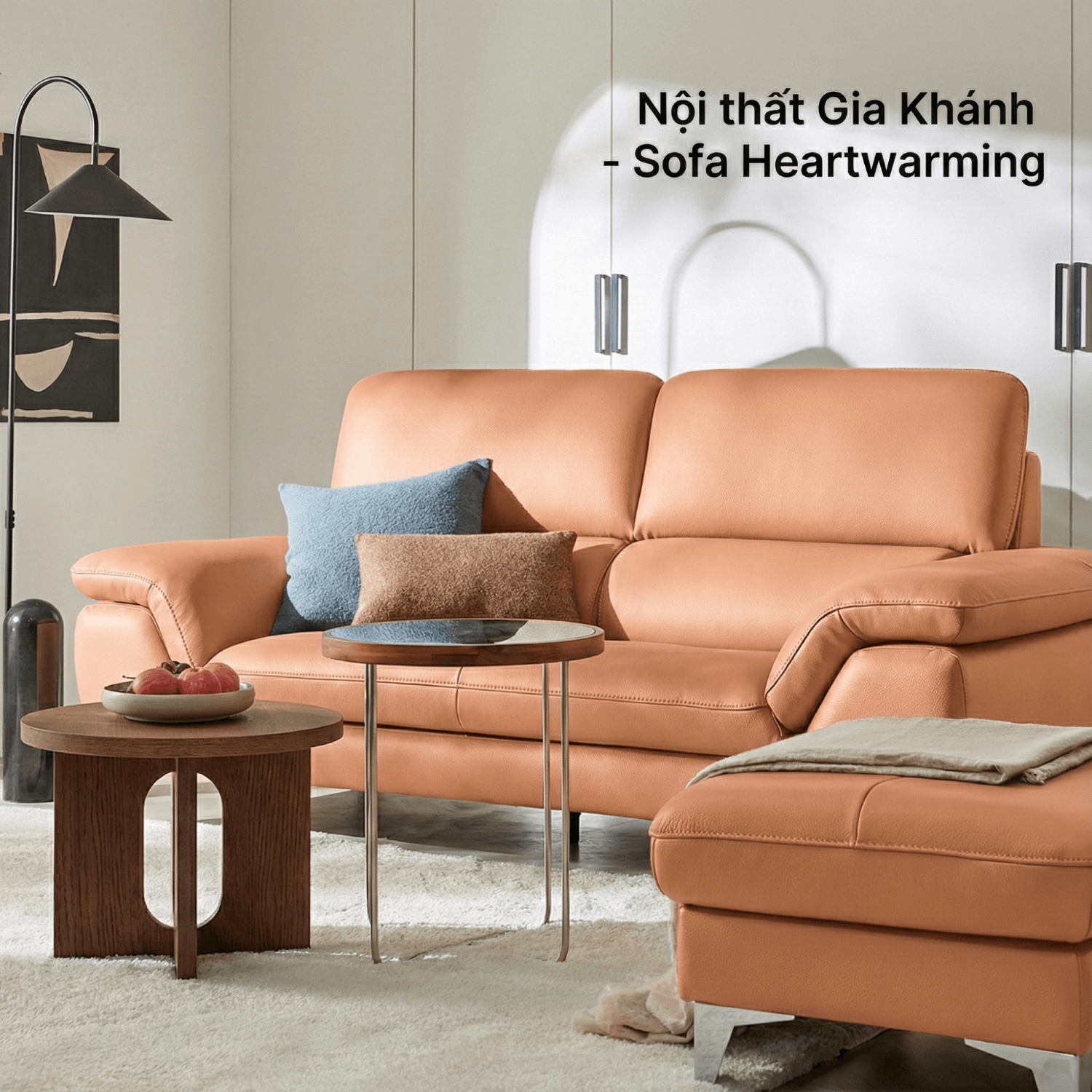 Sofa HEARTWARMING - Sofa Băng 2 Chỗ Bọc Da Ấm Áp Cho Gia Đình