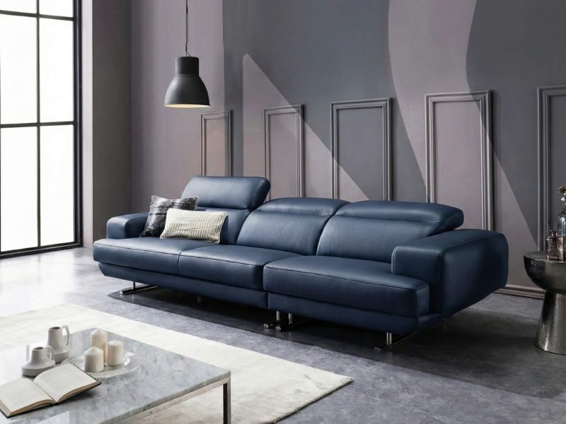 Sofa HEIRLOOM - Sofa Băng Bọc Da Thiết Kế Mạnh Mẽ Có Tựa Đầu Thông Minh