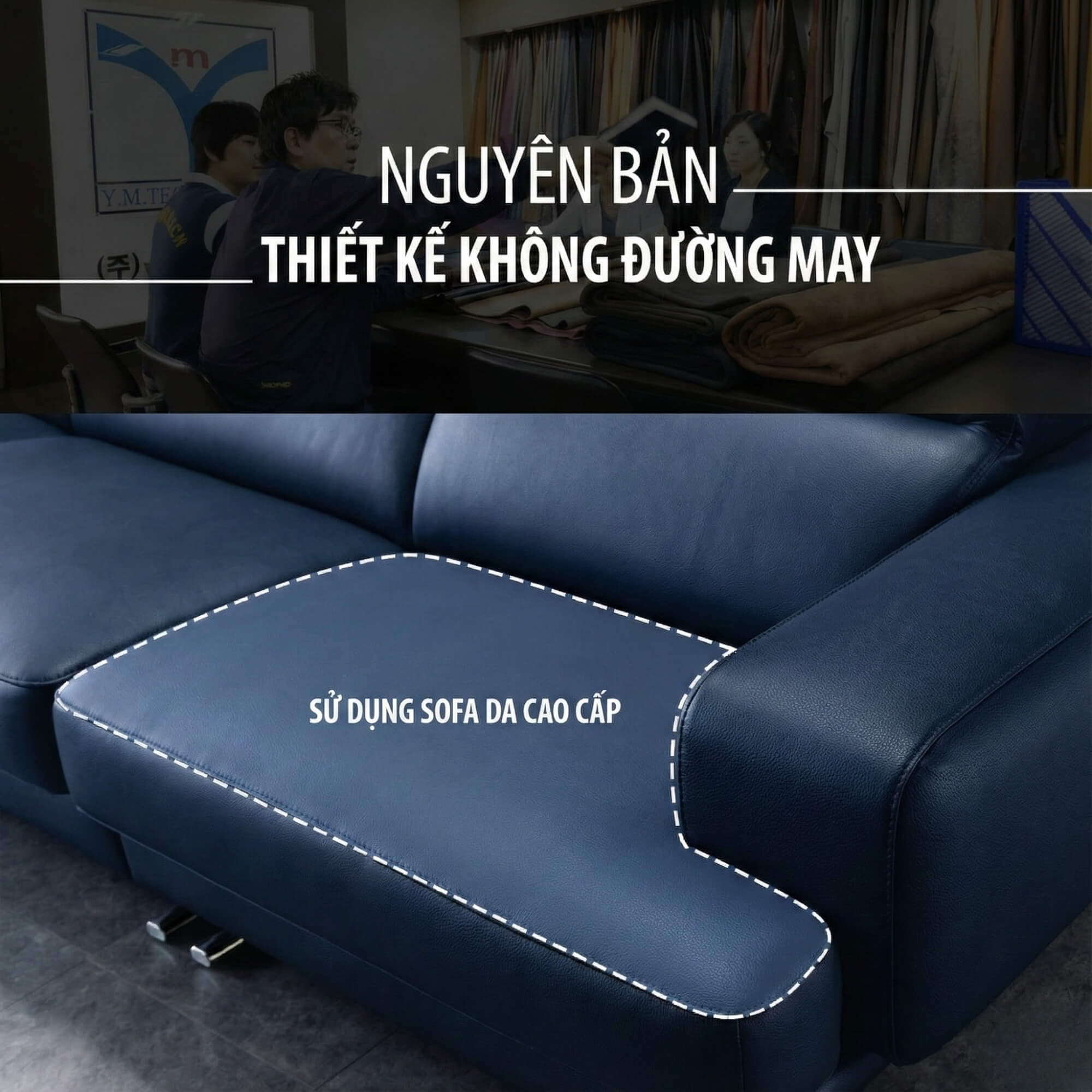 Sofa HEIRLOOM - Sofa Băng Bọc Da Thiết Kế Mạnh Mẽ Có Tựa Đầu Thông Minh