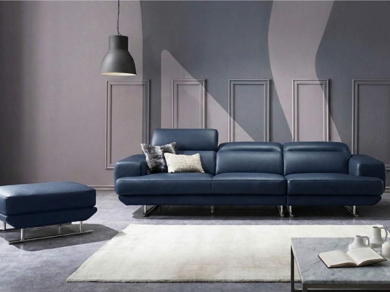 Sofa HEIRLOOM - Sofa Băng Bọc Da Thiết Kế Mạnh Mẽ Có Tựa Đầu Thông Minh