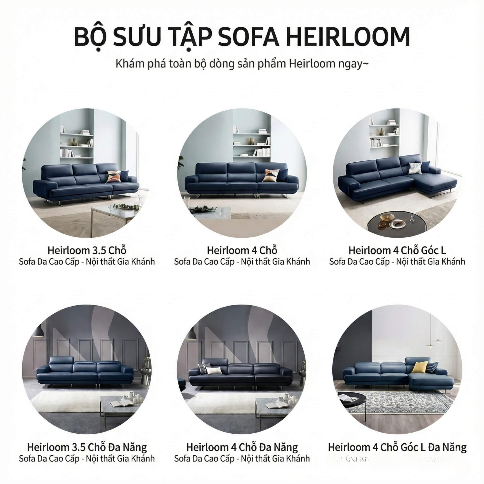 Sofa HEIRLOOM - Sofa Băng Bọc Da Thiết Kế Mạnh Mẽ Có Tựa Đầu Thông Minh