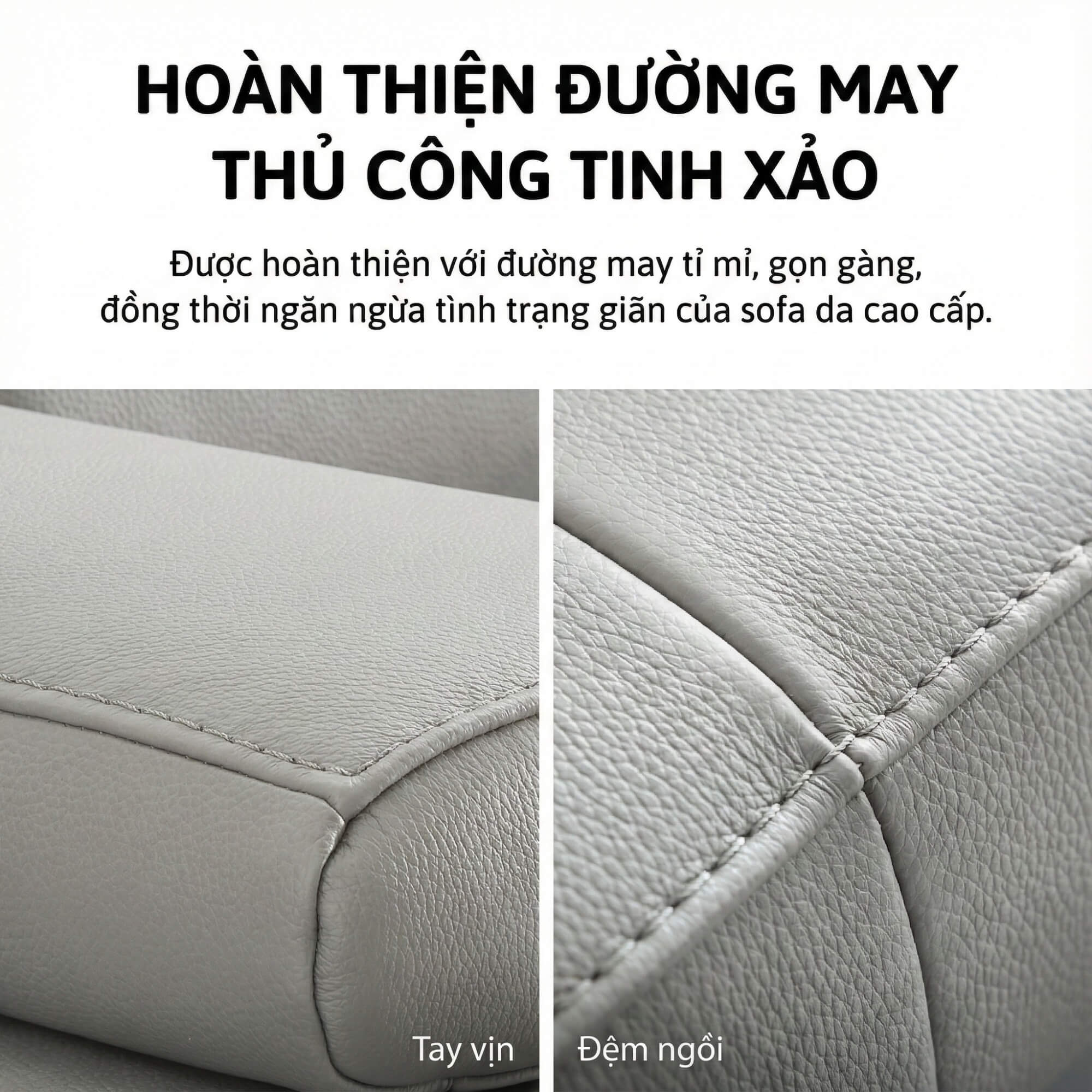 Sofa HOMYN - Sofa Băng Bắc Âu Bọc Da Cao Cấp Tối Giản