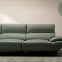 Sofa JASMINE - Sofa Da Phòng Khách Dáng Băng Dáng Thuyền Hoa Nở Rộ