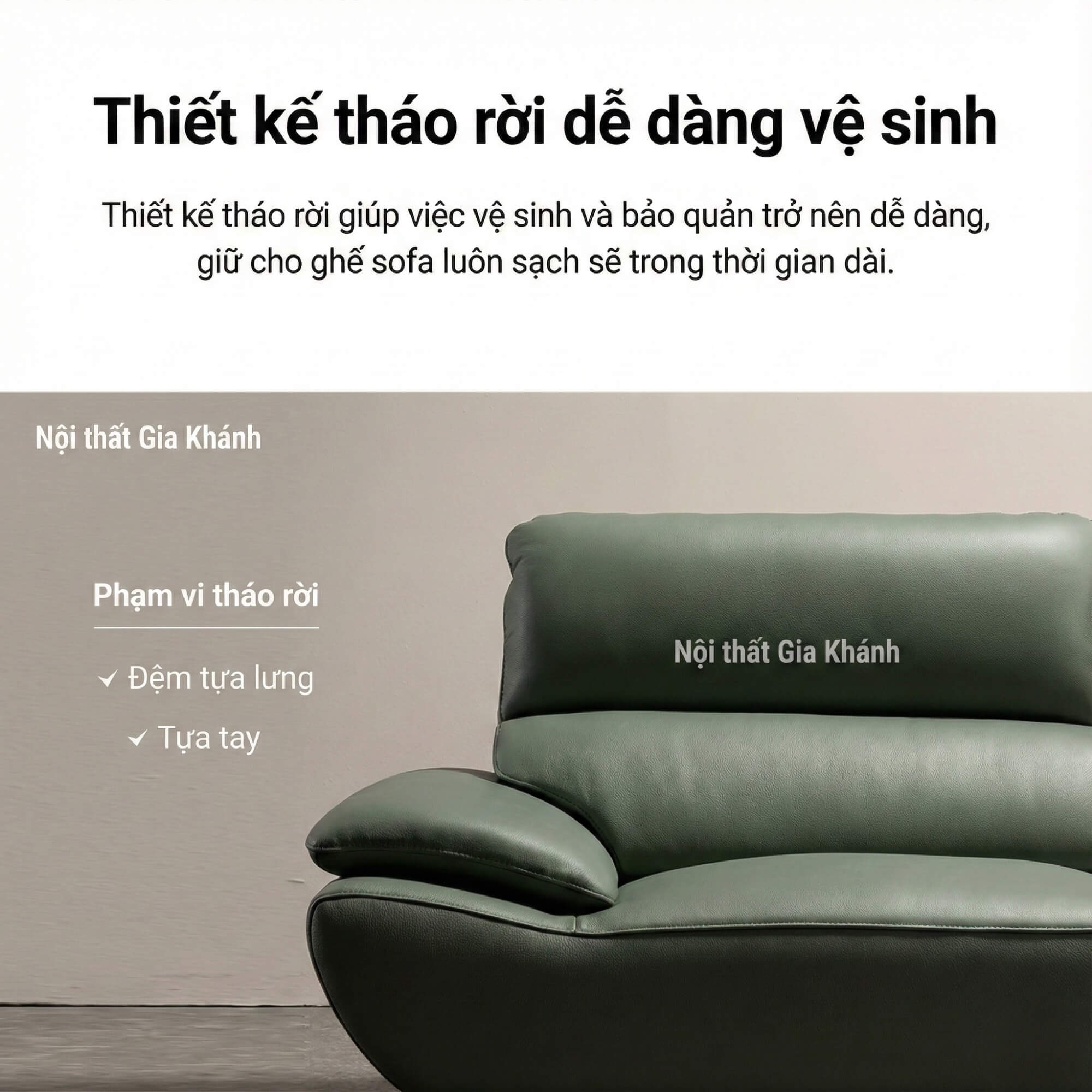 Sofa JASMINE - Sofa Da Phòng Khách Dáng Băng Dáng Thuyền Hoa Nở Rộ