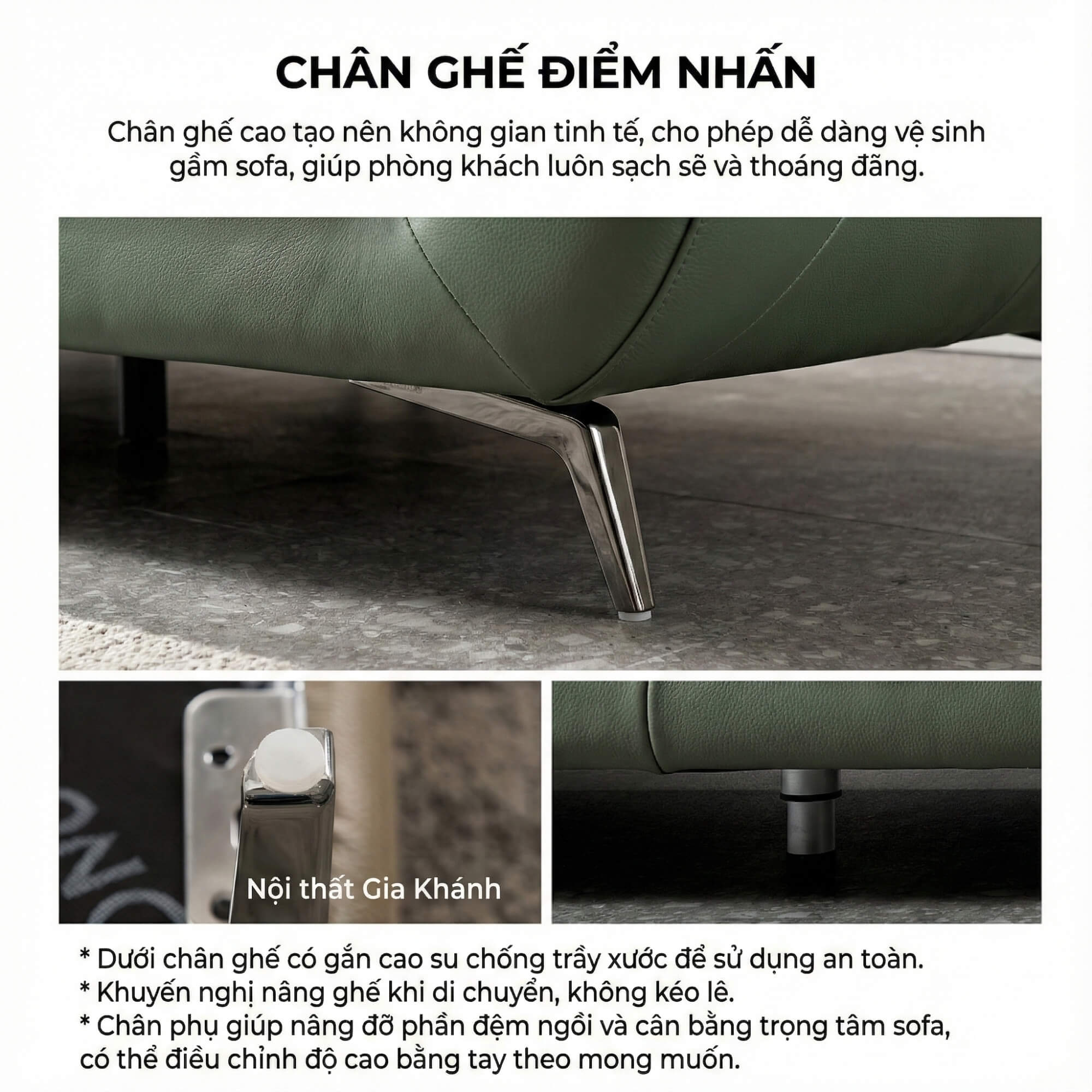 Sofa JASMINE - Sofa Da Phòng Khách Dáng Băng Dáng Thuyền Hoa Nở Rộ