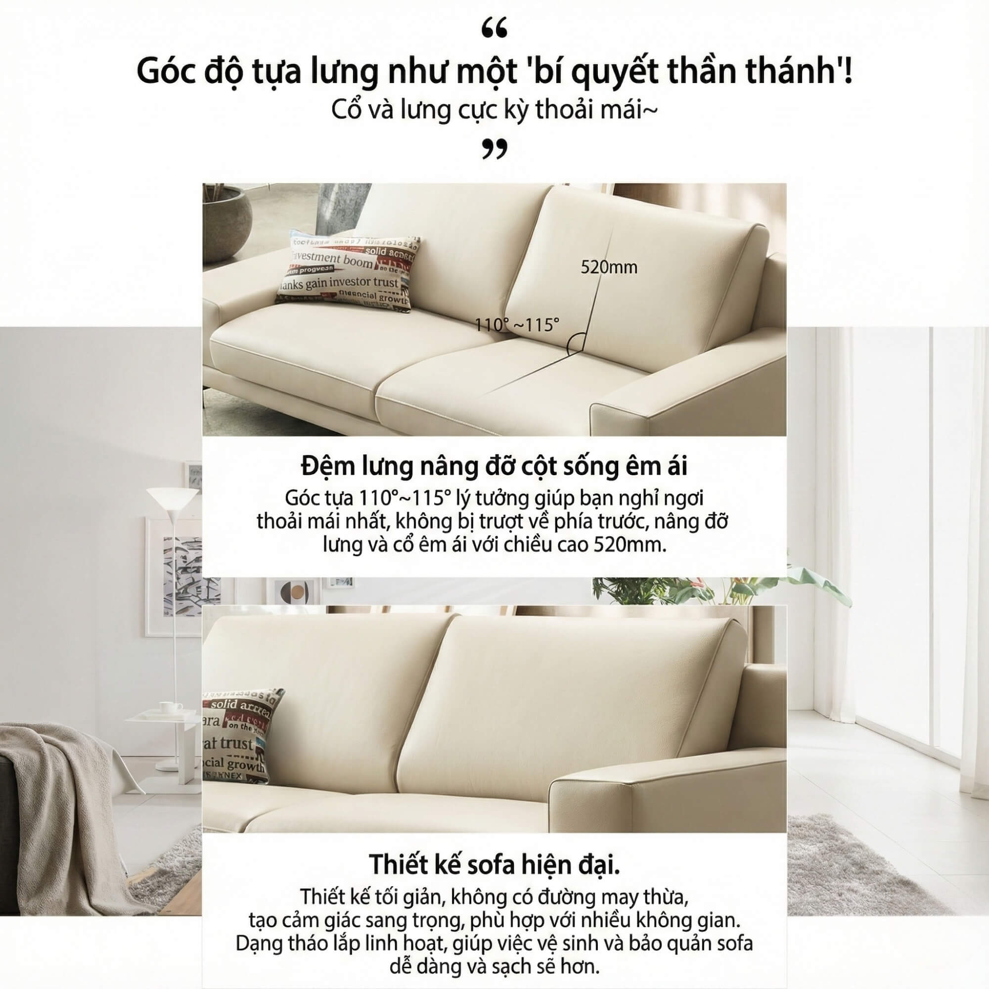 Sofa KYNEX - Sofa Băng Trang Nhã Đơn Giản Cho Phòng Khách Nhỏ