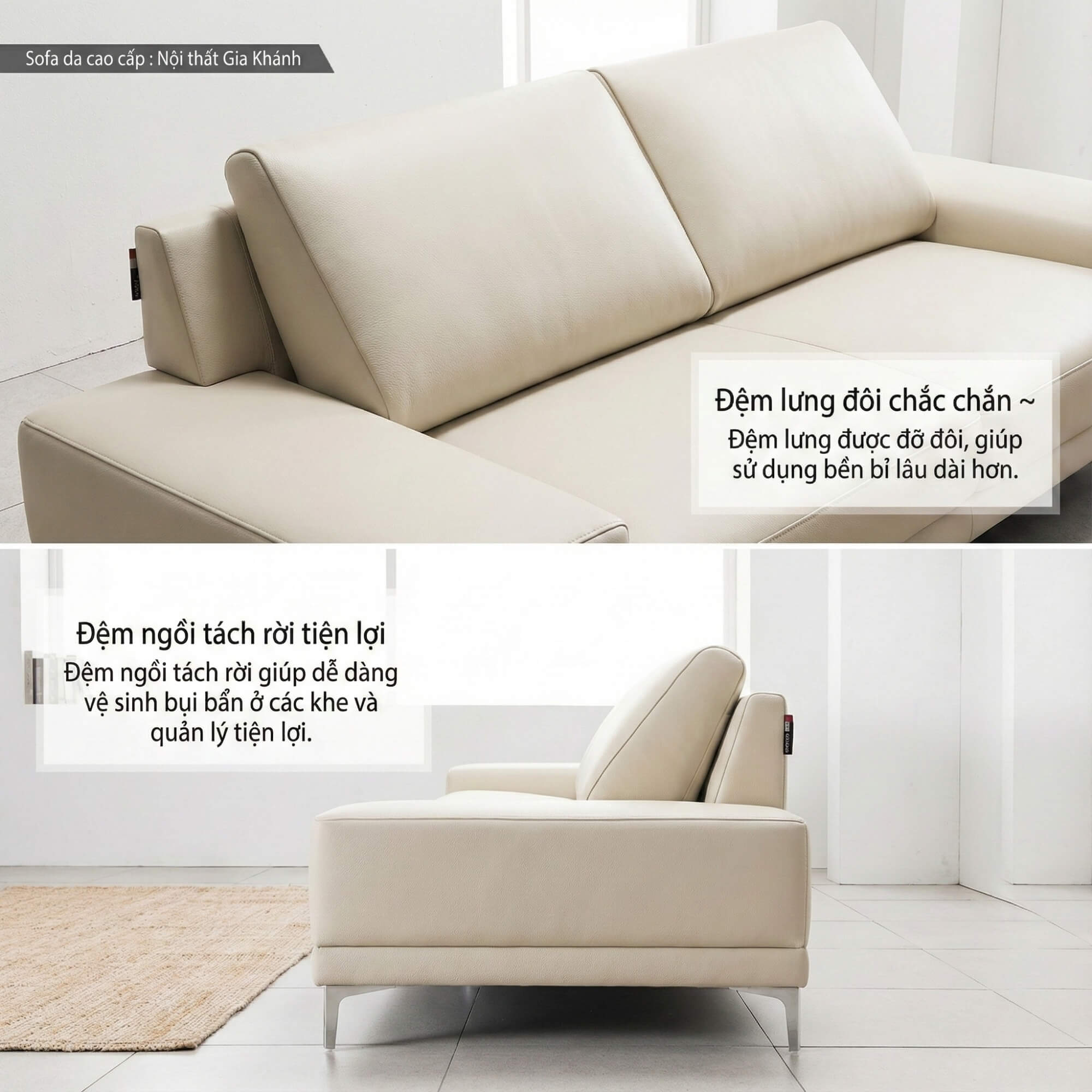 Sofa KYNEX - Sofa Băng Trang Nhã Đơn Giản Cho Phòng Khách Nhỏ