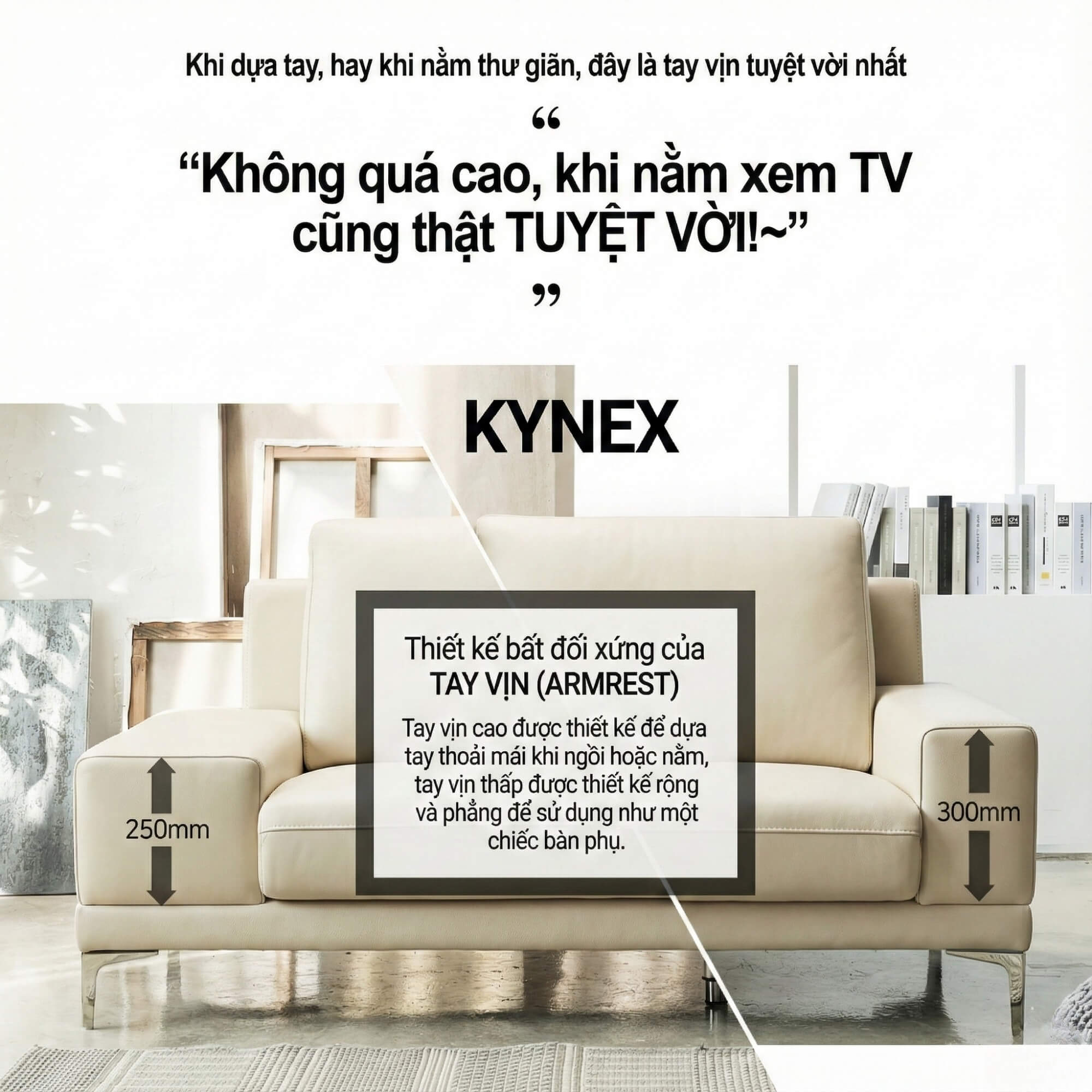 Sofa KYNEX - Sofa Băng Trang Nhã Đơn Giản Cho Phòng Khách Nhỏ