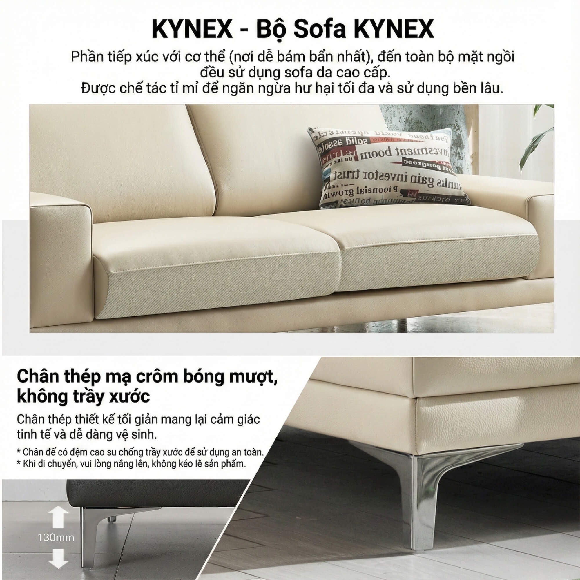 Sofa KYNEX - Sofa Băng Trang Nhã Đơn Giản Cho Phòng Khách Nhỏ