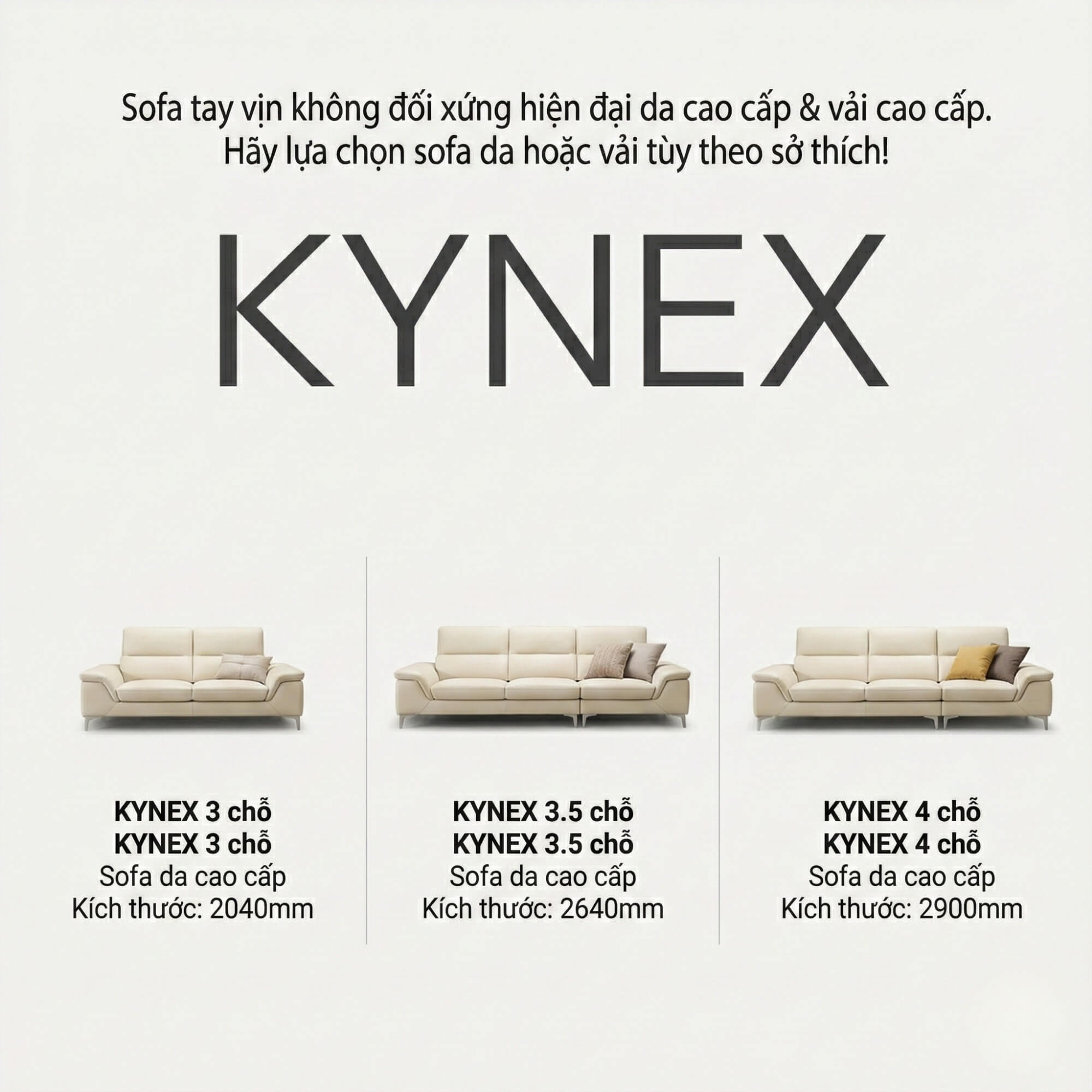 Sofa KYNEX - Sofa Băng Trang Nhã Đơn Giản Cho Phòng Khách Nhỏ