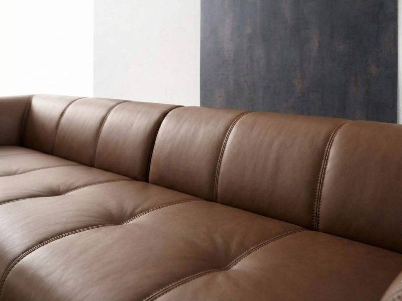 Sofa LAWRENCE – Sofa Băng Bọc Da Kiểu Dáng Retro Tối Giản