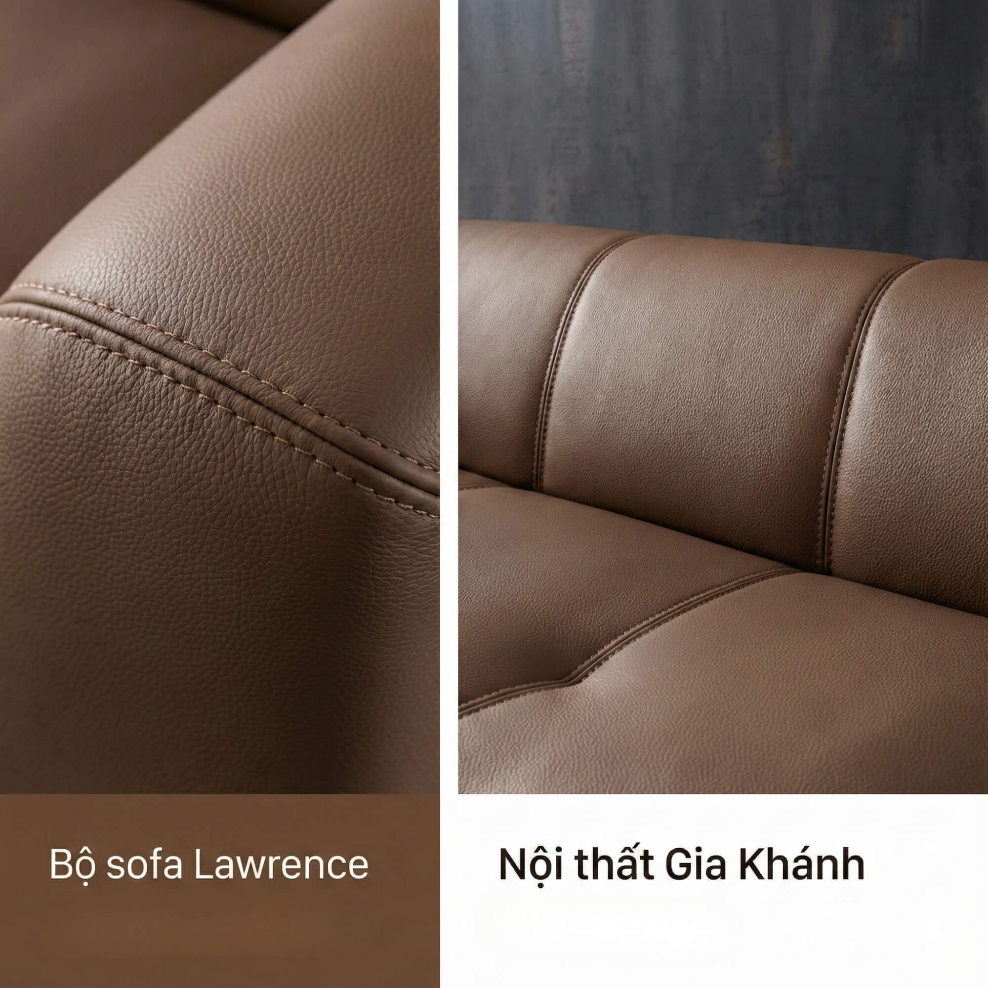 Sofa LAWRENCE – Sofa Băng Bọc Da Kiểu Dáng Retro Tối Giản