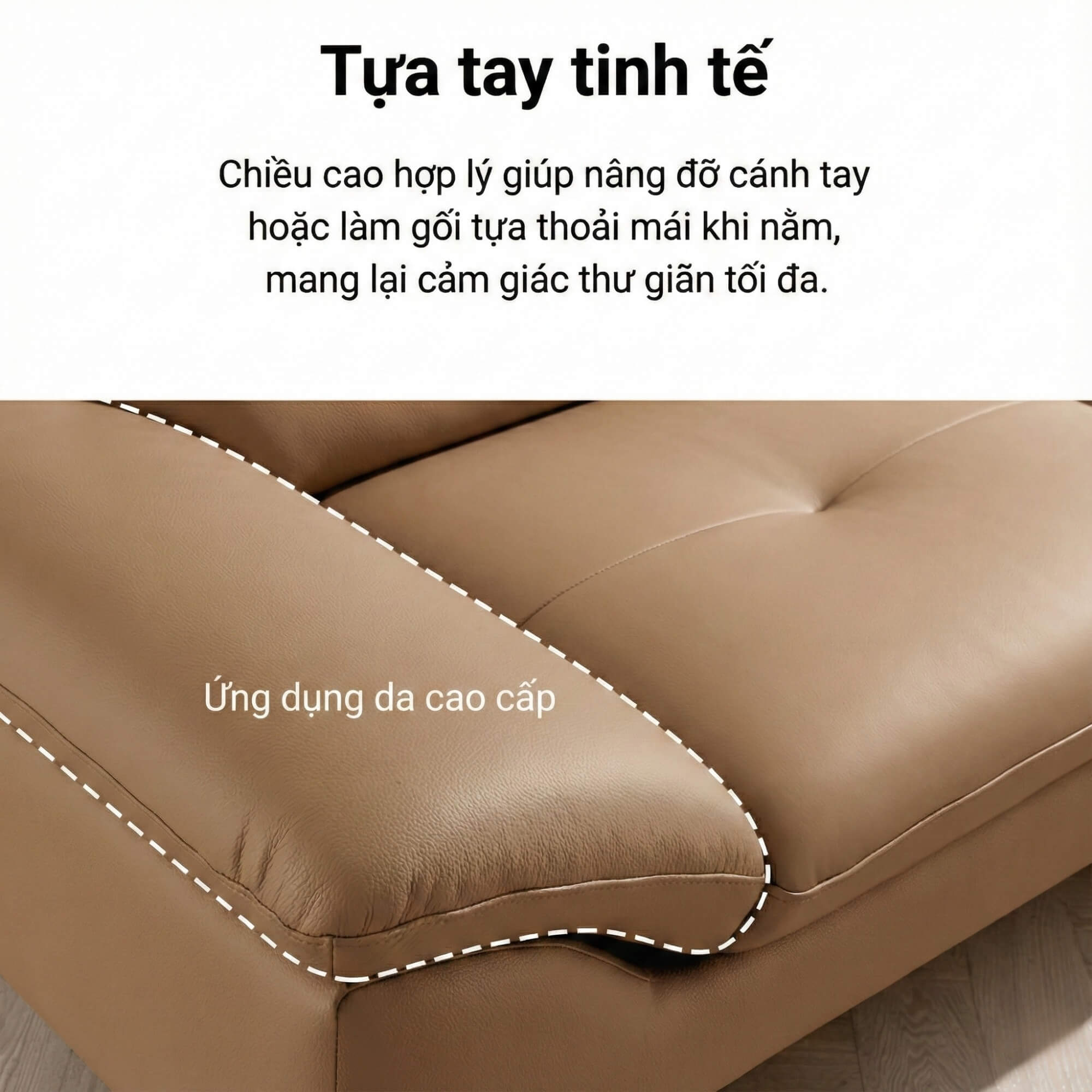 Sofa LIORA – Sofa Băng Hiện Đại Bọc Da Thiết Kế Đệm Lưng Êm Ái 