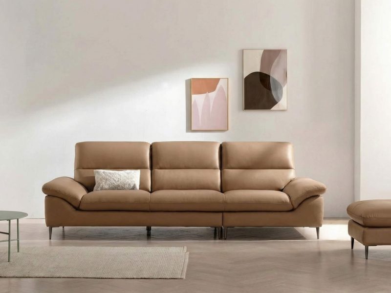 Sofa LIORA – Sofa Băng Hiện Đại Bọc Da Thiết Kế Đệm Lưng Êm Ái