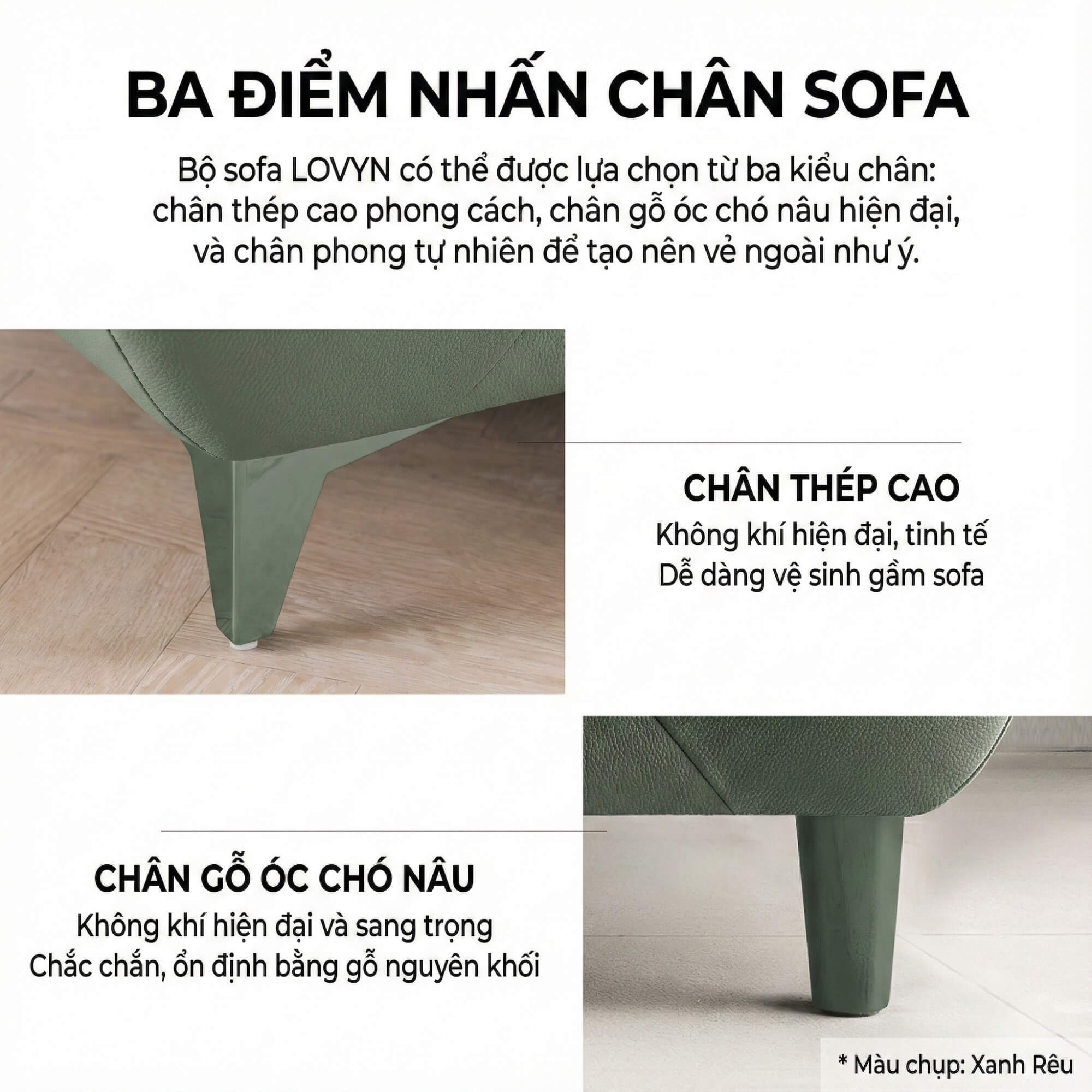 Sofa LOVYN - Sofa Băng Bọc Da Đây Yêu Thương Cho Phòng Khách