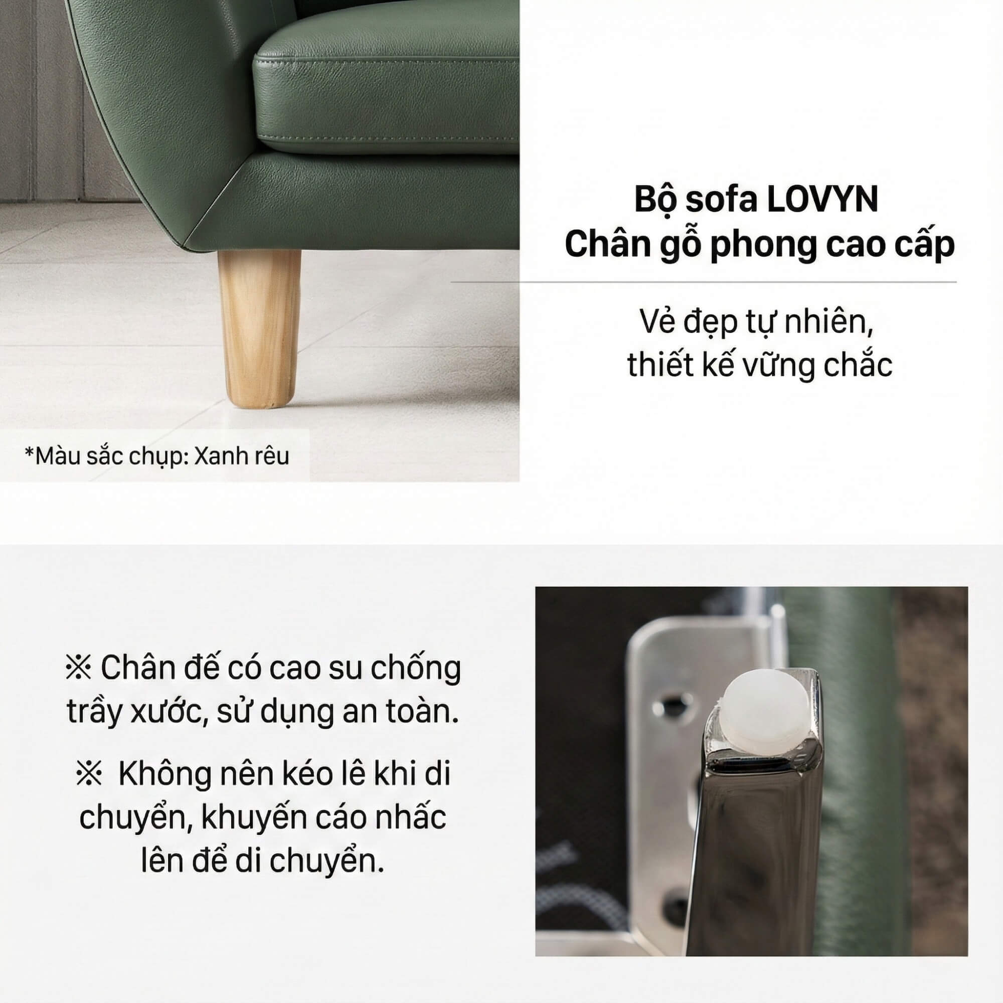 Sofa LOVYN - Sofa Băng Bọc Da Đây Yêu Thương Cho Phòng Khách