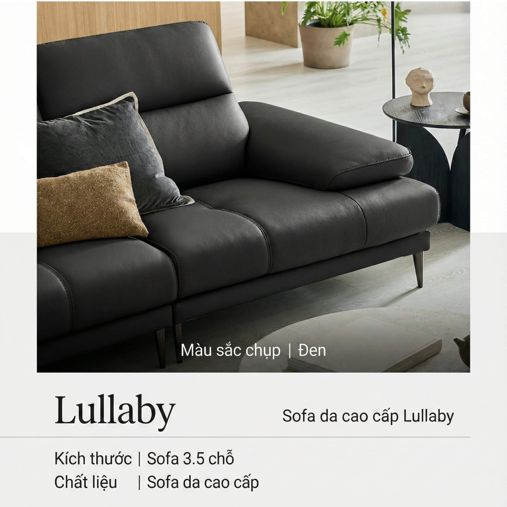 Sofa LULLABY - Sofa Băng Hiện Đại Thiết Kế Tay Bệt Nghỉ Ngơi 