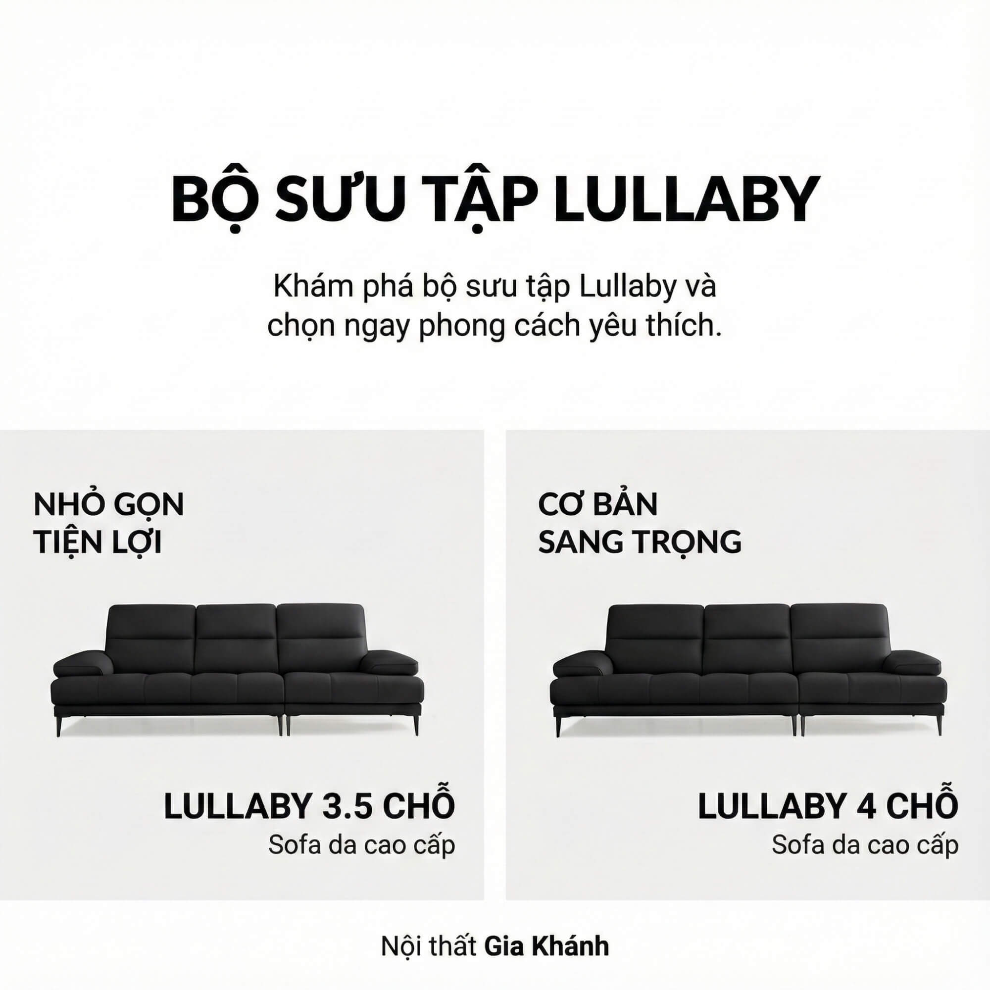 Sofa LULLABY - Sofa Băng Hiện Đại Thiết Kế Tay Bệt Nghỉ Ngơi 